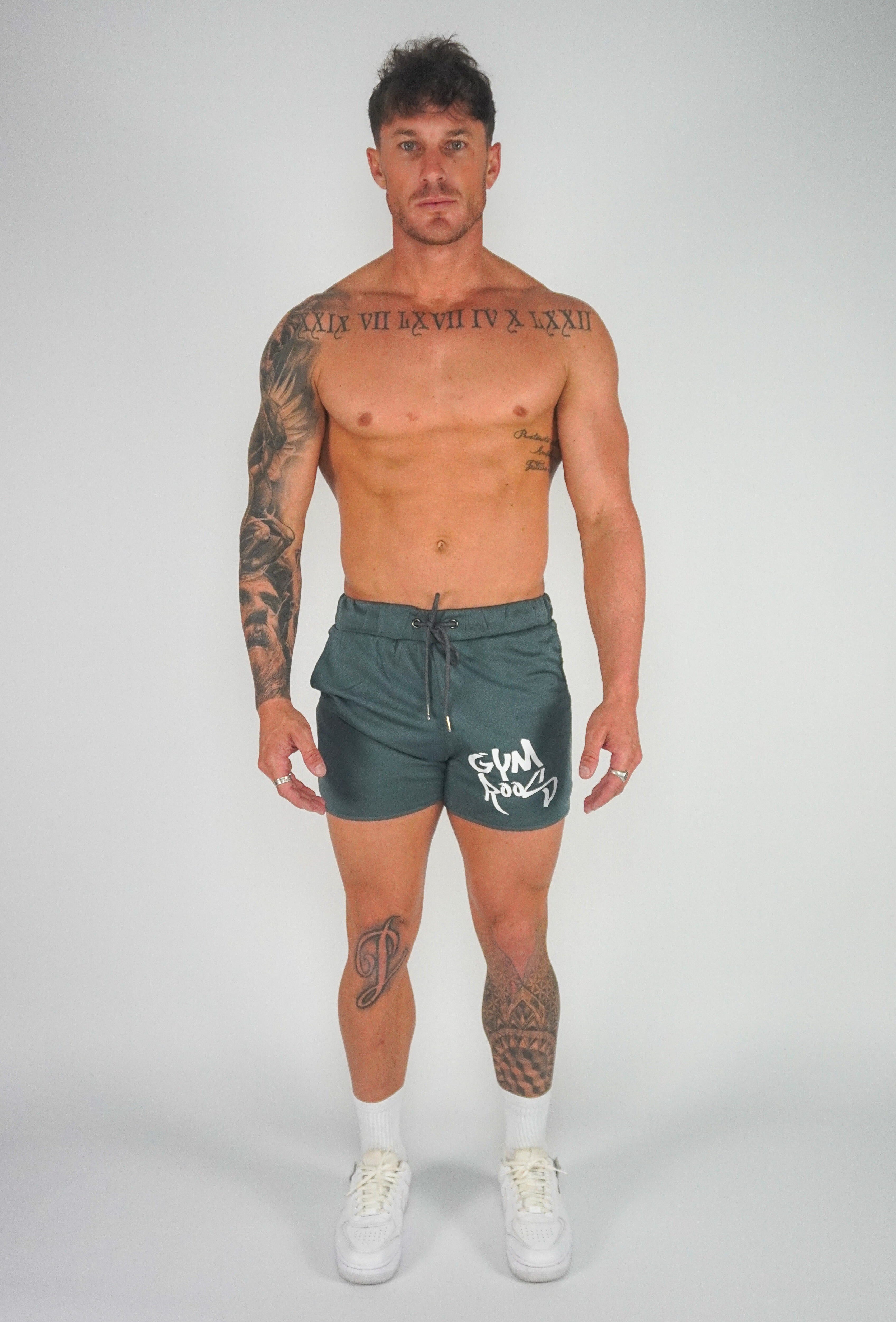 Script Shorts - Grey