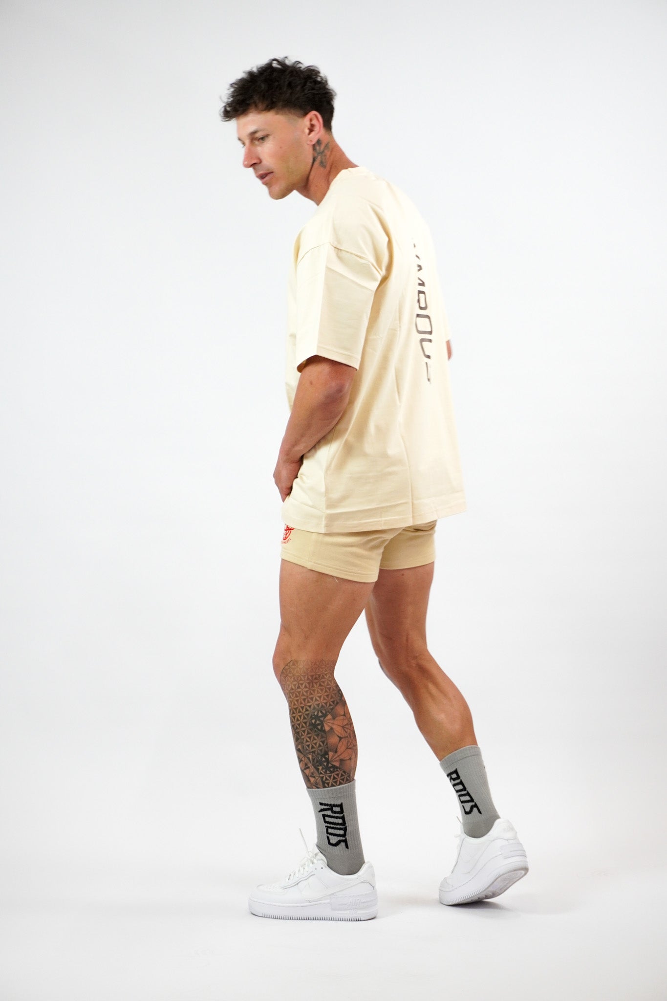 Erupt Oversized Tee - Beige