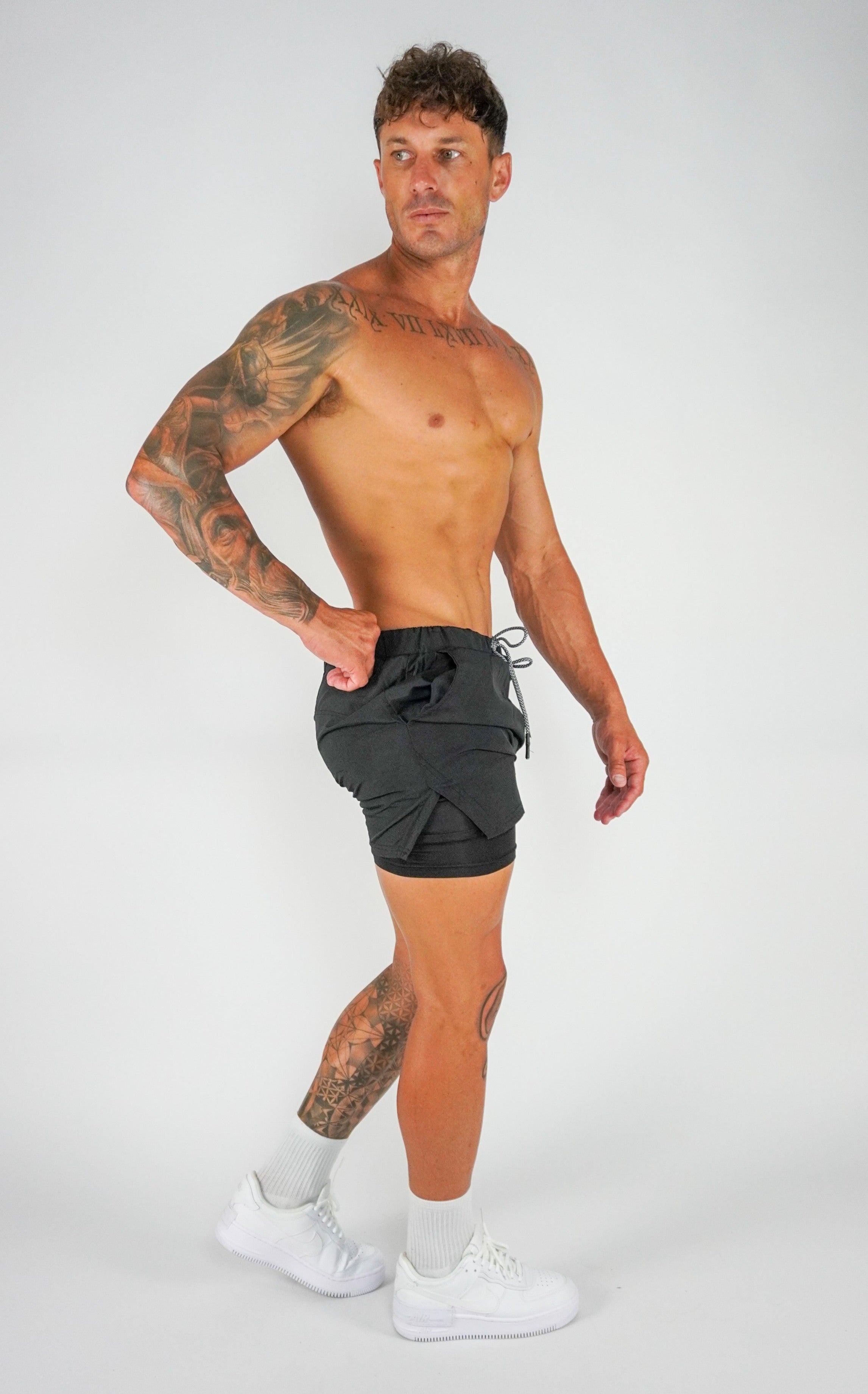 Culture 2-IN-1 Shorts - Black - GYMROOS