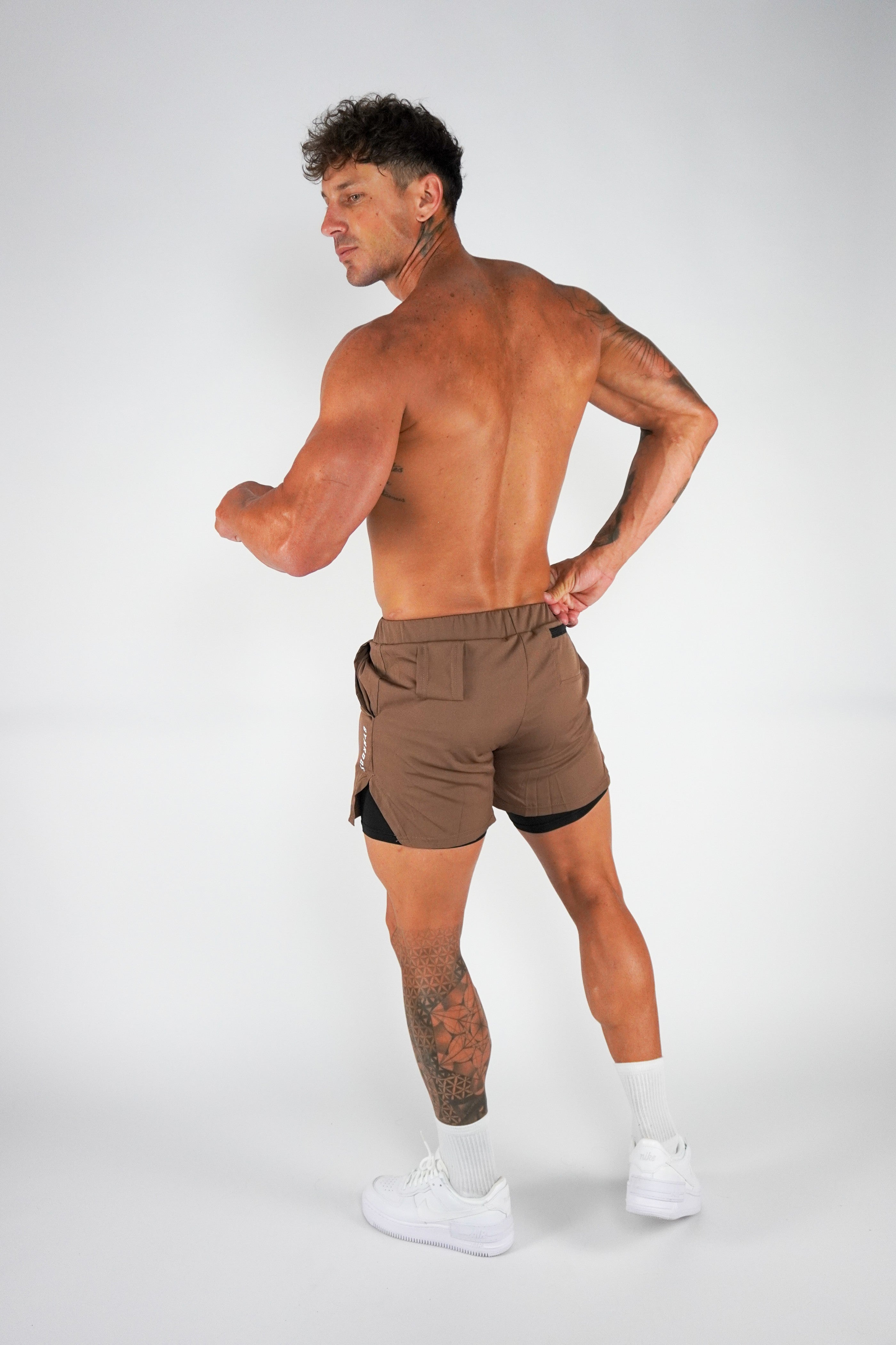 Culture 2-IN-1 Shorts - Chocolate - GYMROOS