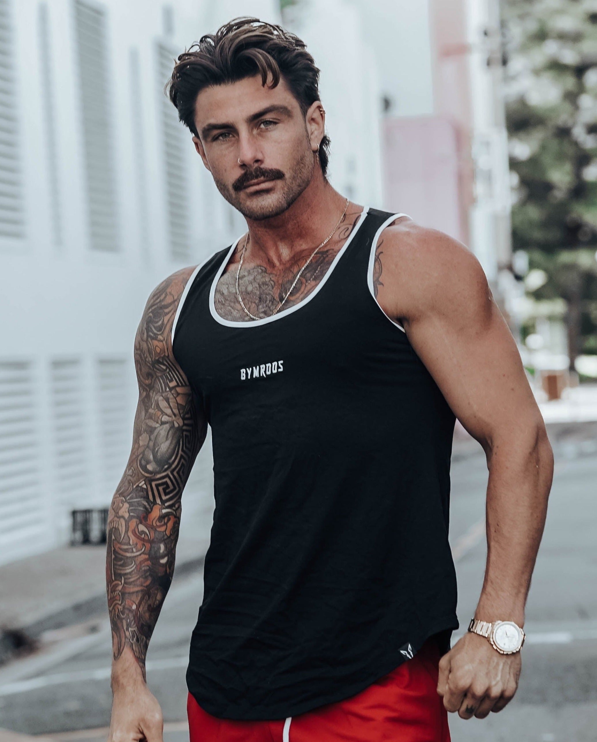 Culture Fitted Tank - Black - GYMROOS