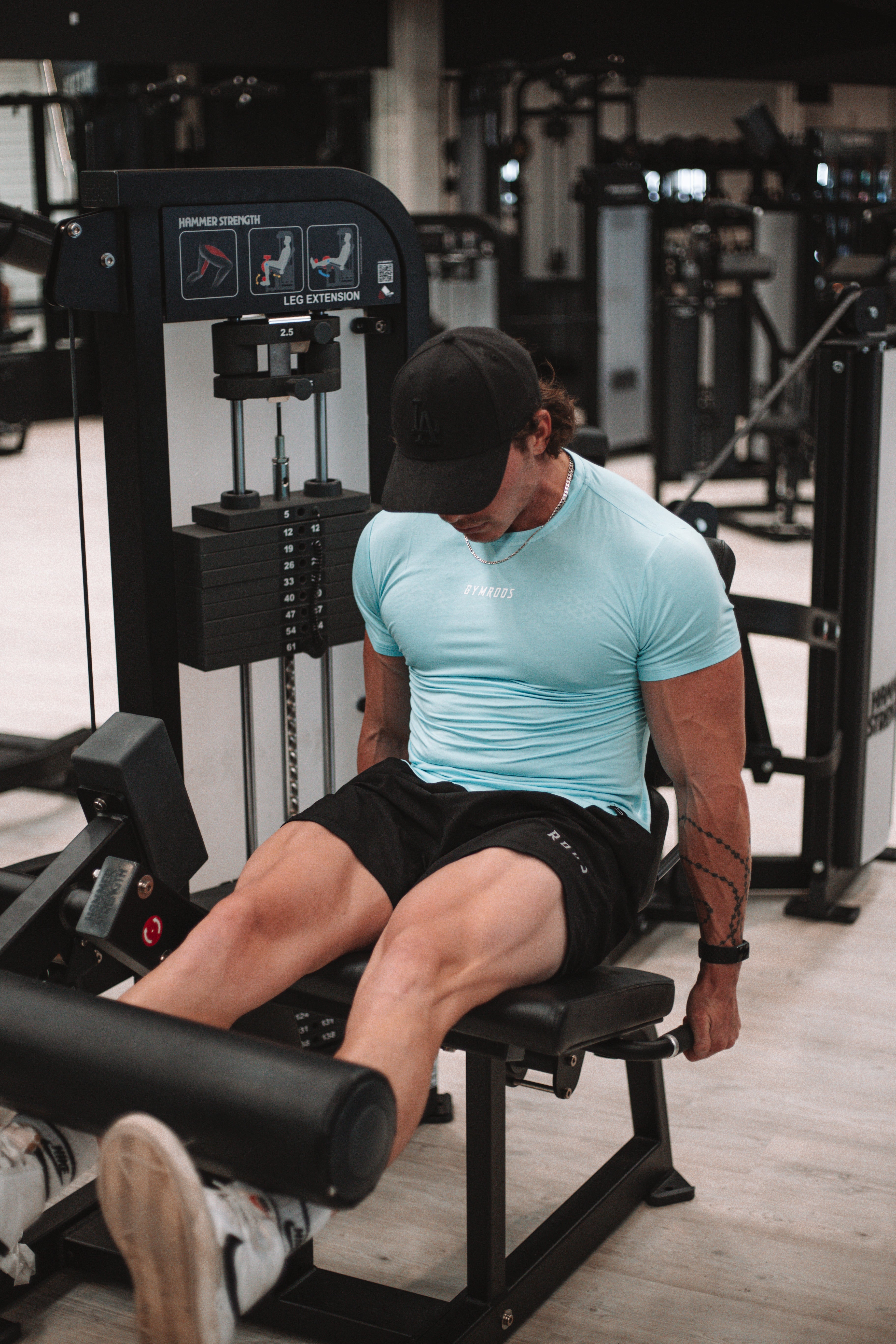 Culture Fitted Tee - Blue - GYMROOS