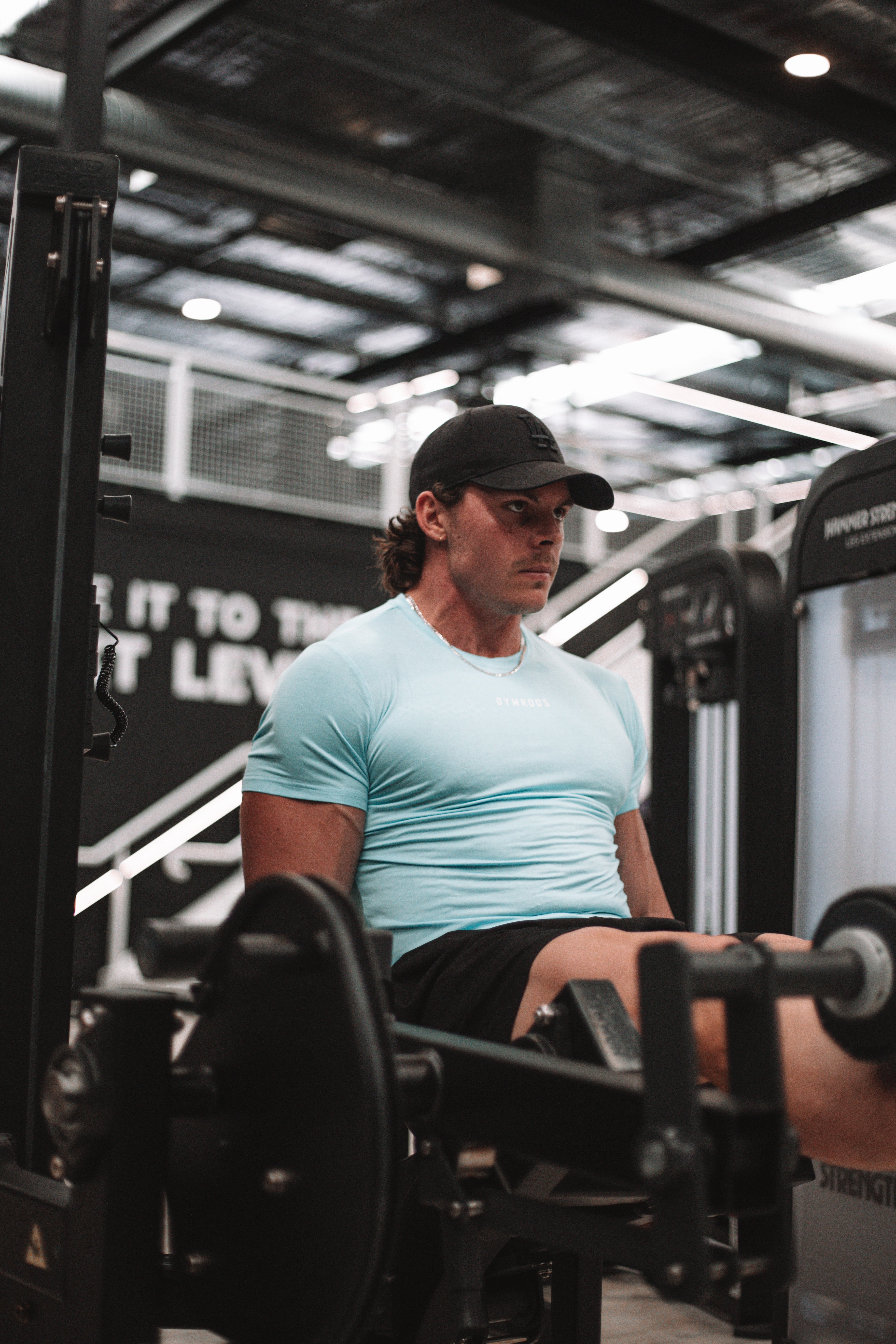 Culture Fitted Tee - Blue - GYMROOS