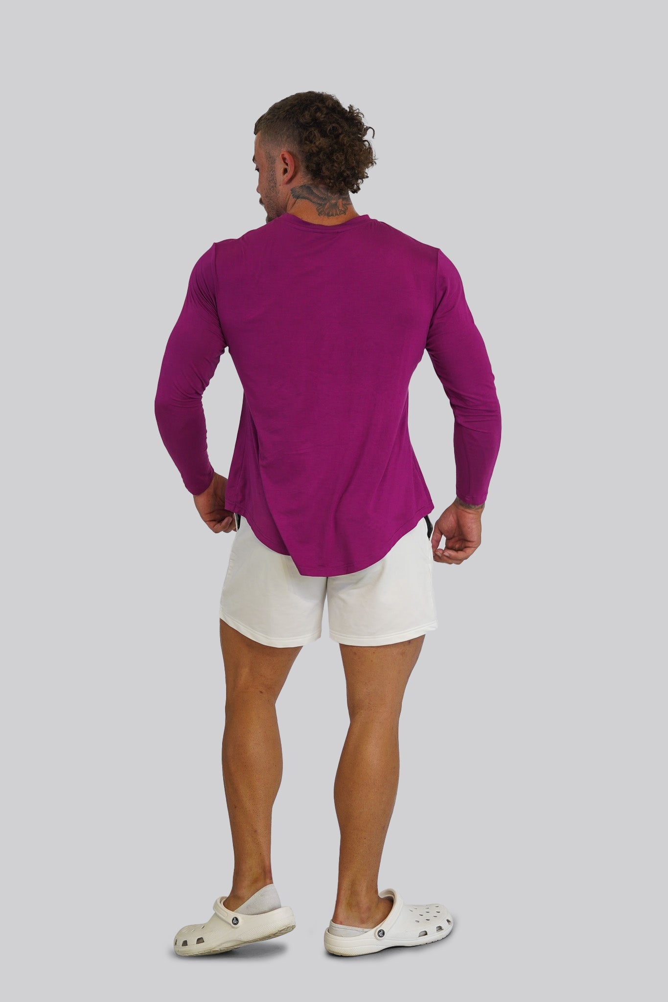 Culture Fitted Tee Long Sleeve - Dragon Fruit - GYMROOS