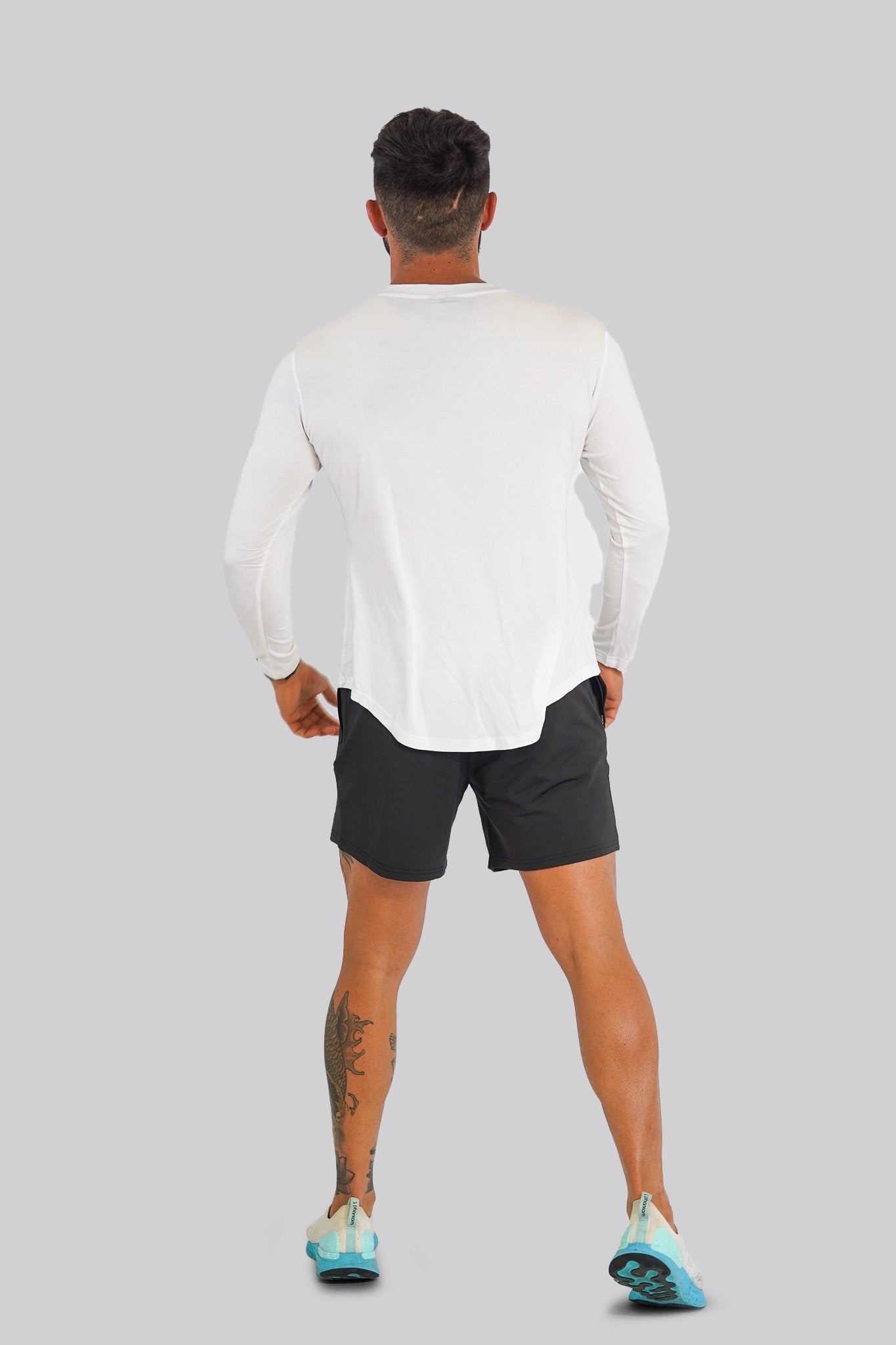 Culture Fitted Tee Long Sleeve - White - GYMROOS
