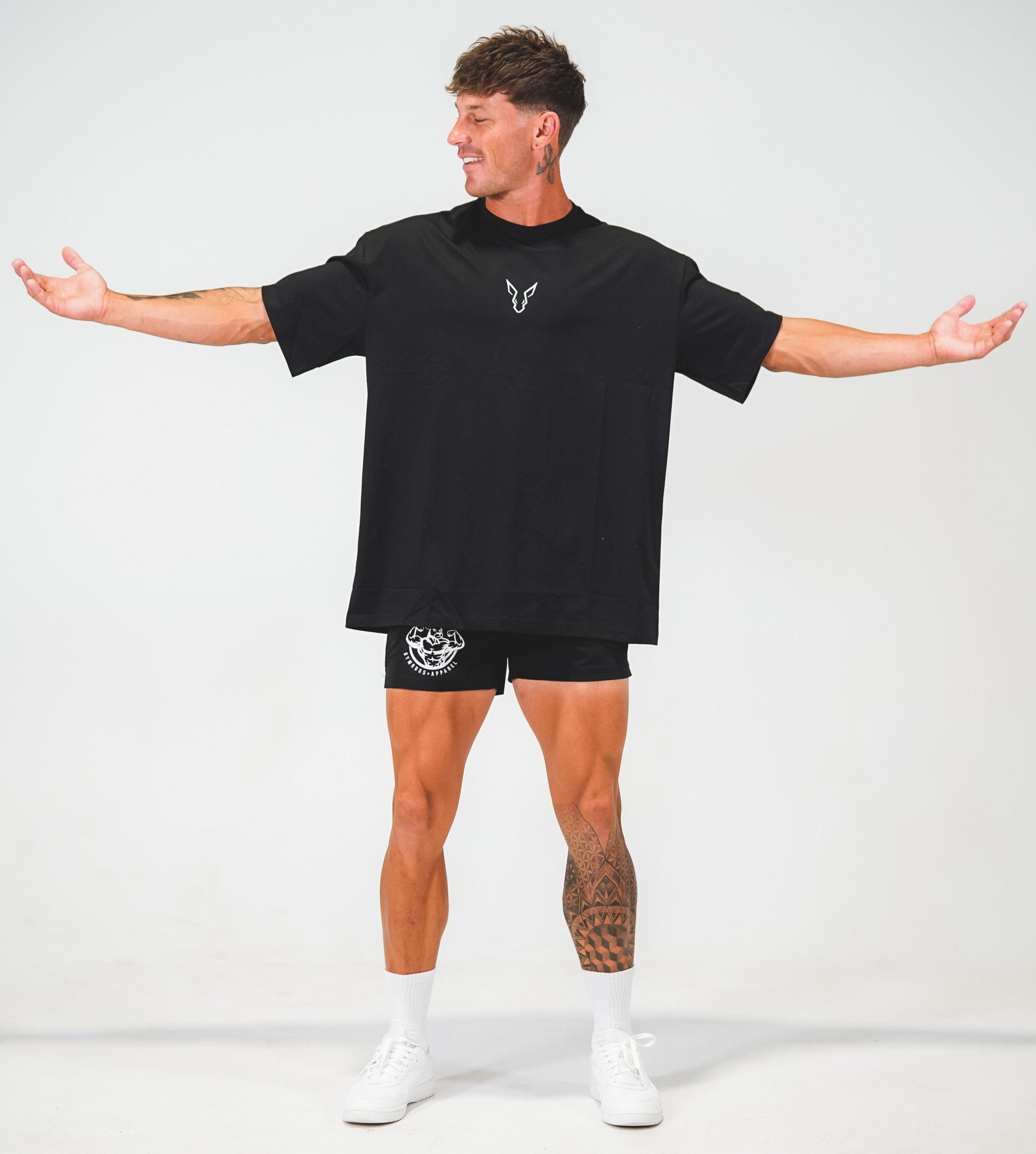 Erupt Oversized Tee - Black - GYMROOS