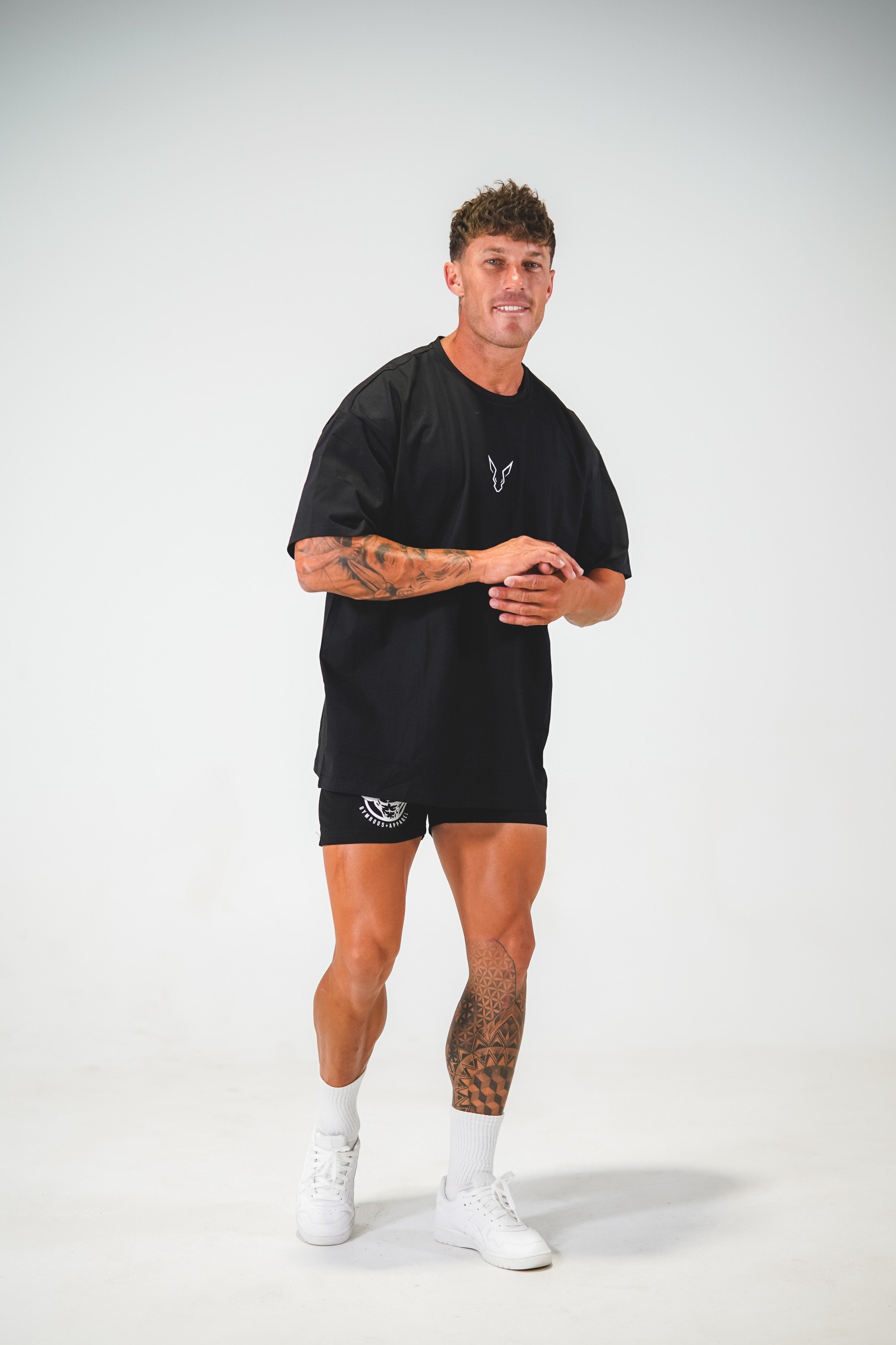 Erupt Oversized Tee - Black - GYMROOS