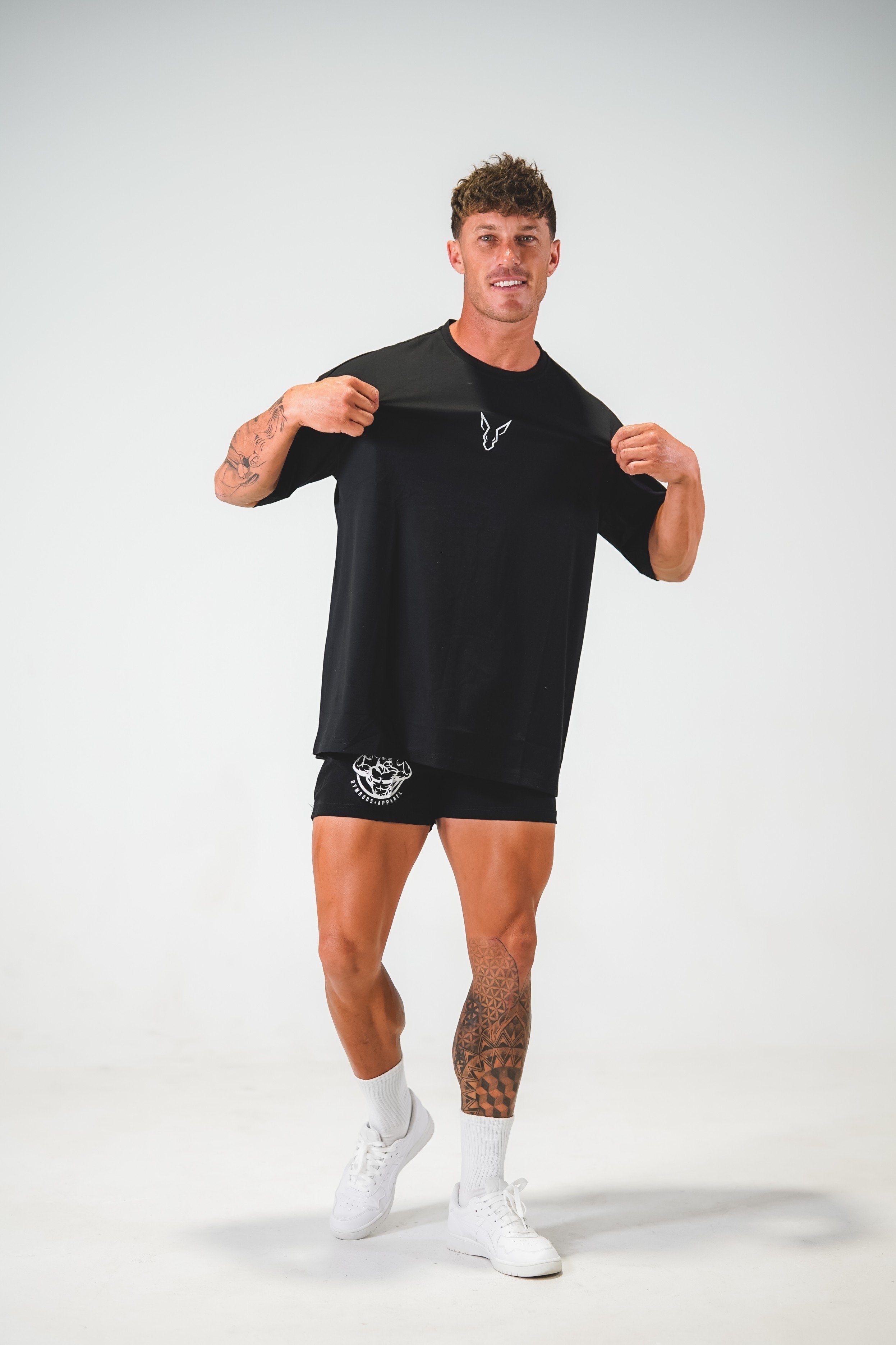 Erupt Oversized Tee - Black - GYMROOS