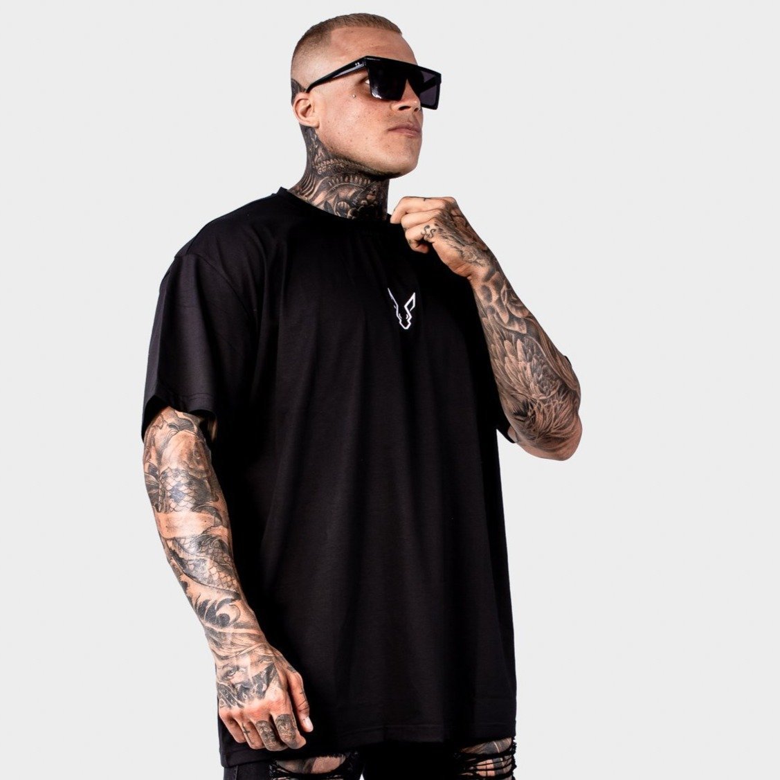 Erupt Oversized Tee - Black - GYMROOS