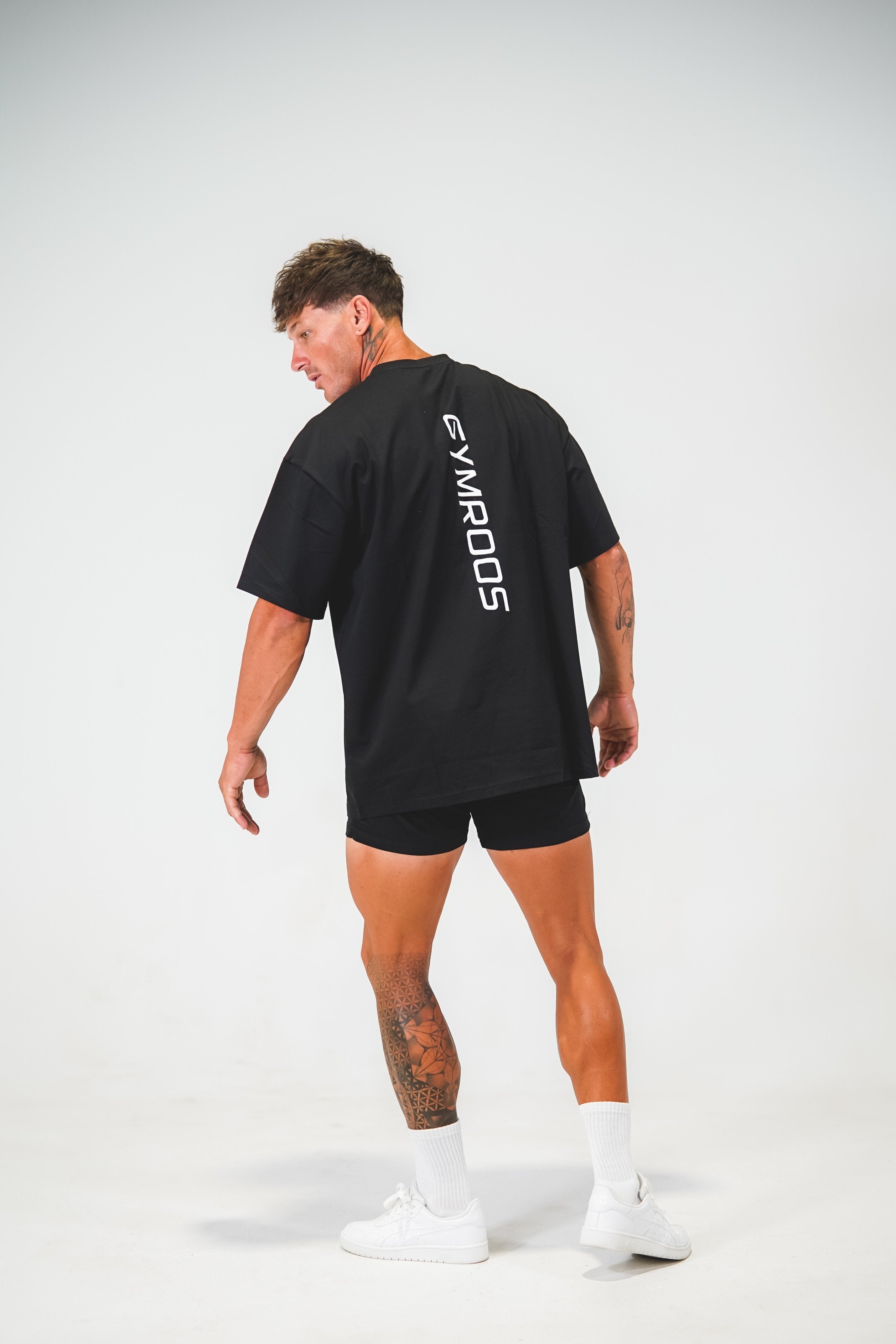 Erupt Oversized Tee - Black - GYMROOS