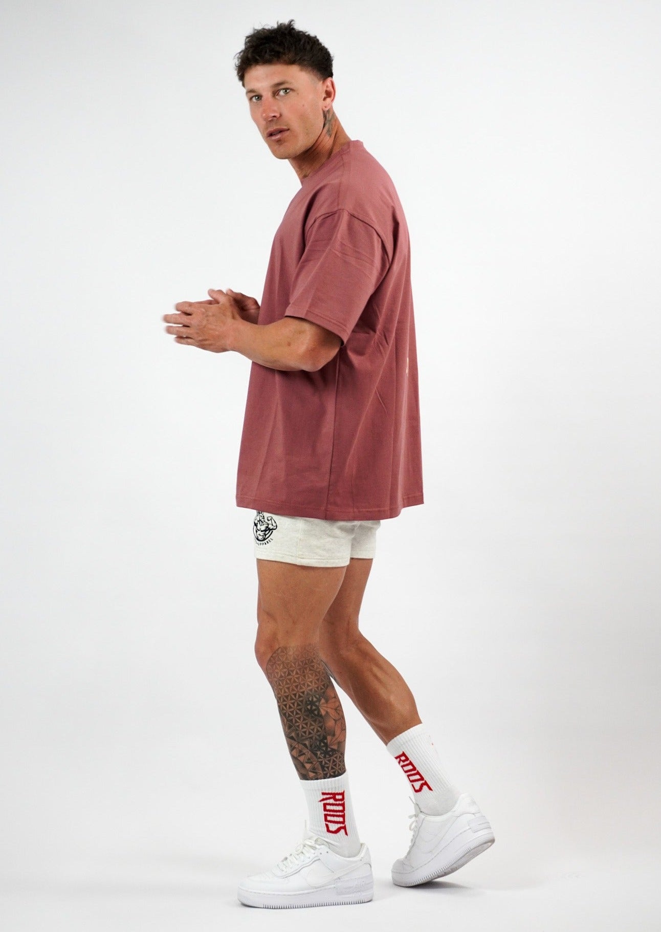 Erupt Oversized Tee - Brown - GYMROOS