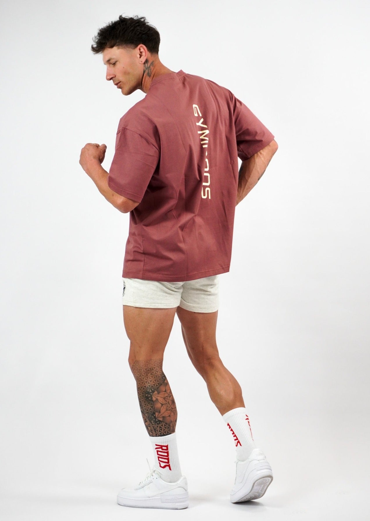 Erupt Oversized Tee - Brown - GYMROOS