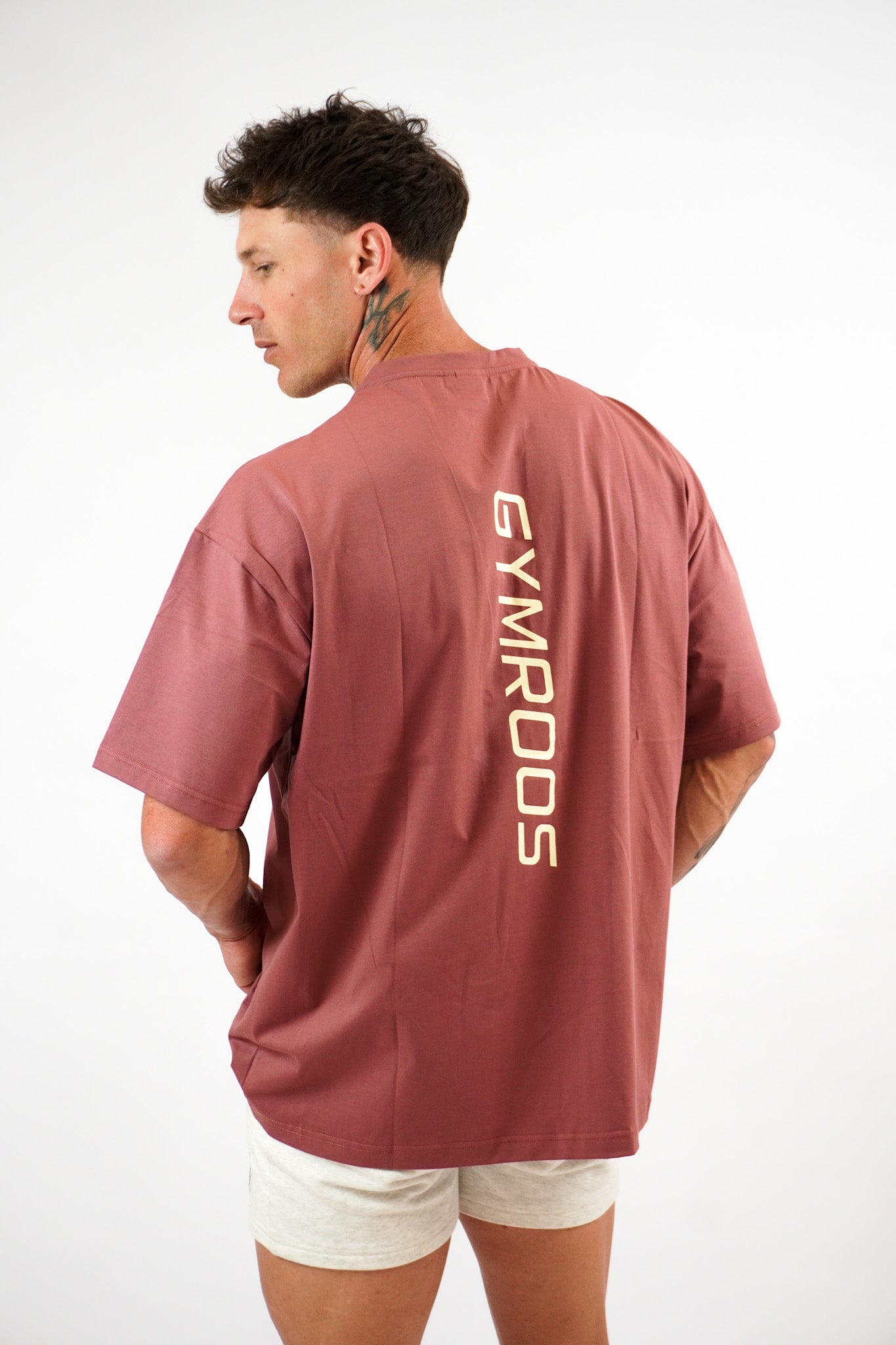 Erupt Oversized Tee - Brown - GYMROOS
