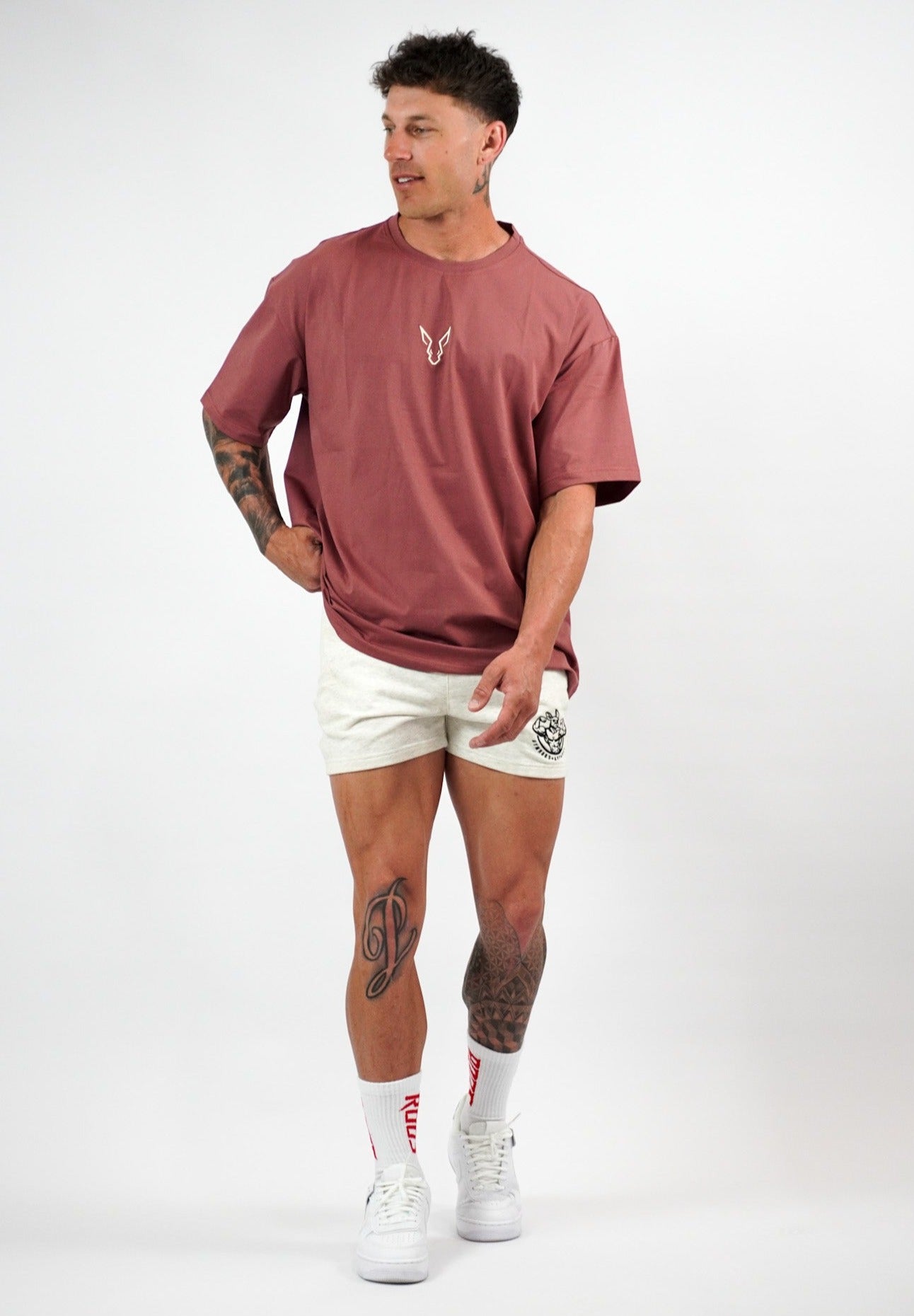 Erupt Oversized Tee - Brown - GYMROOS