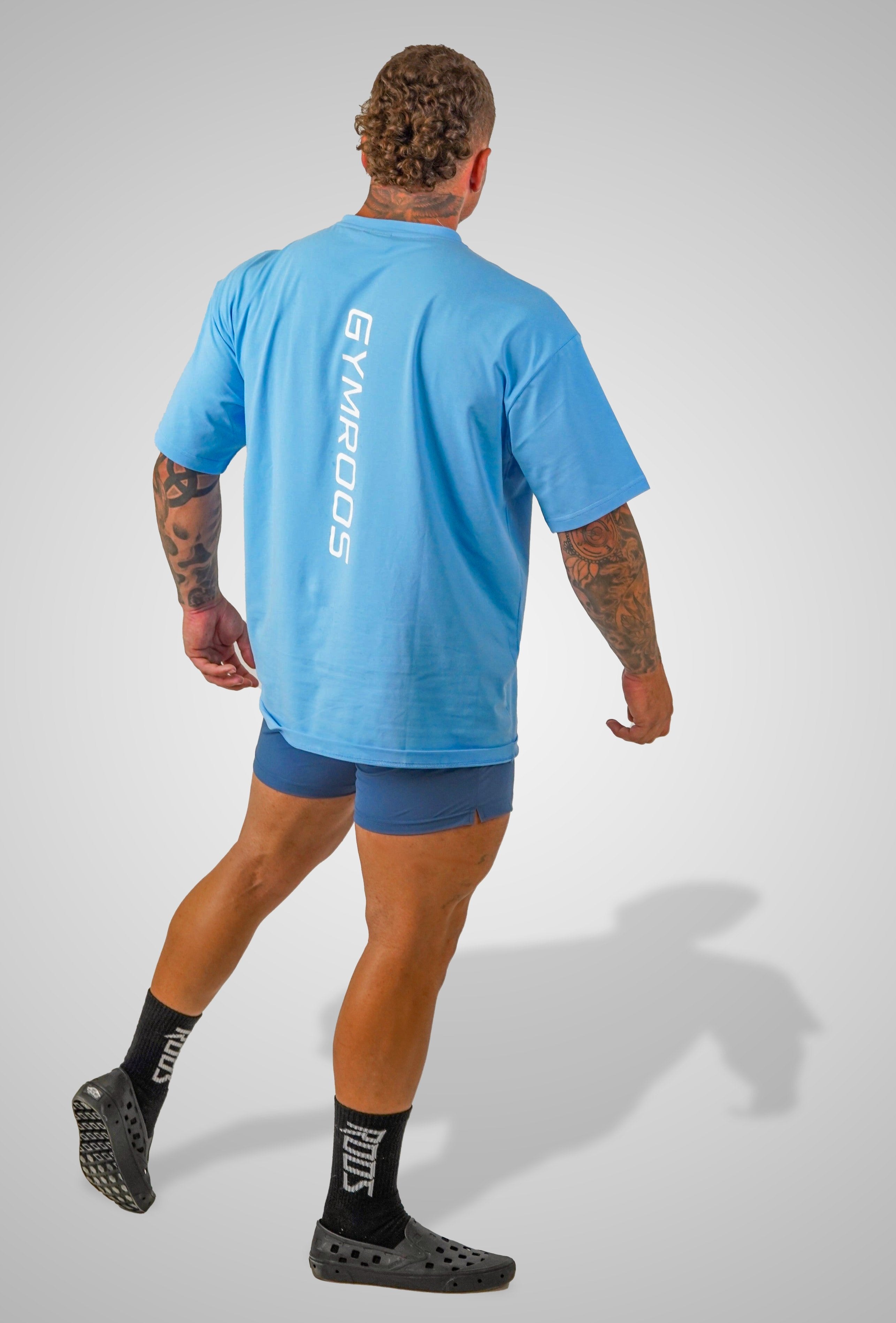 Erupt Oversized Tee - Sky - GYMROOS