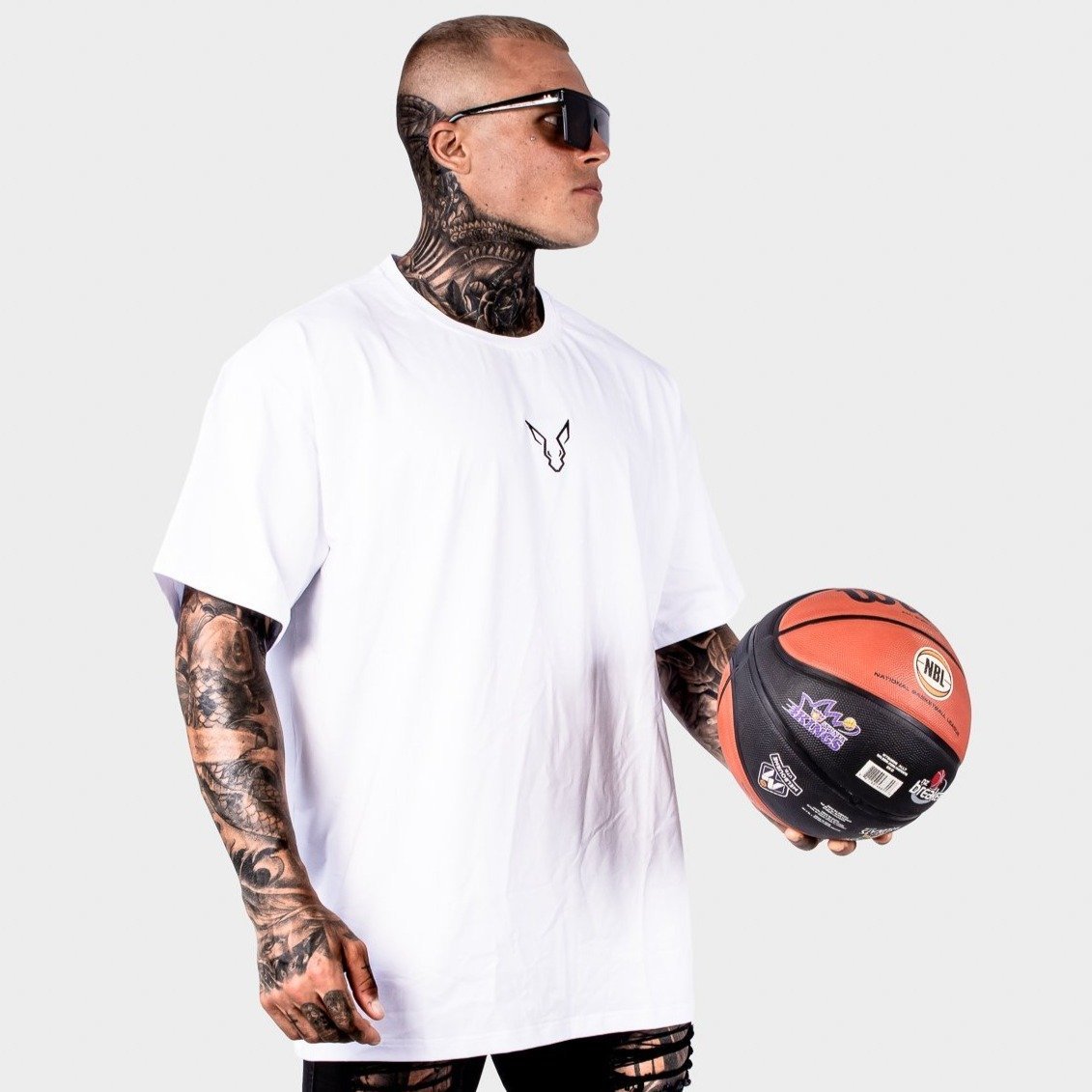 Erupt Oversized Tee - White - GYMROOS