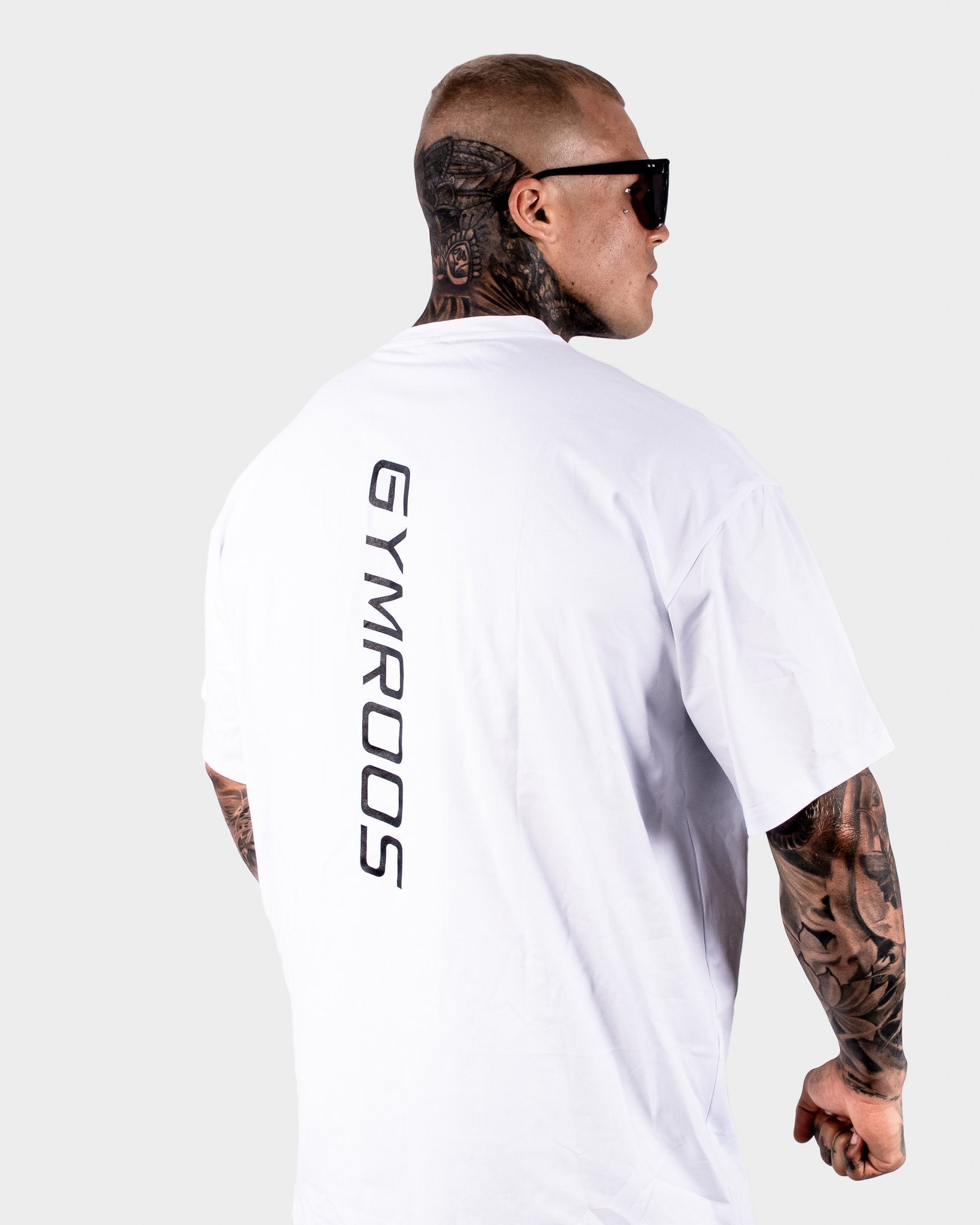 Erupt Oversized Tee - White - GYMROOS