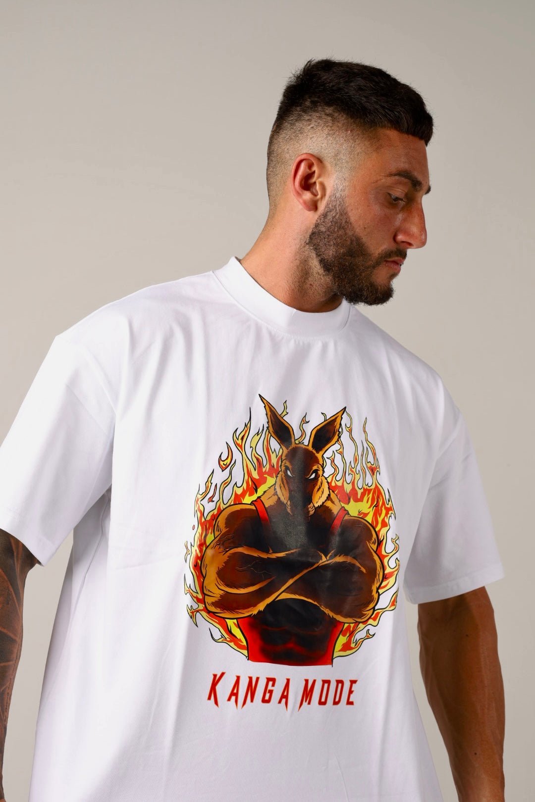 Kanga Mode Tee - White - GYMROOS