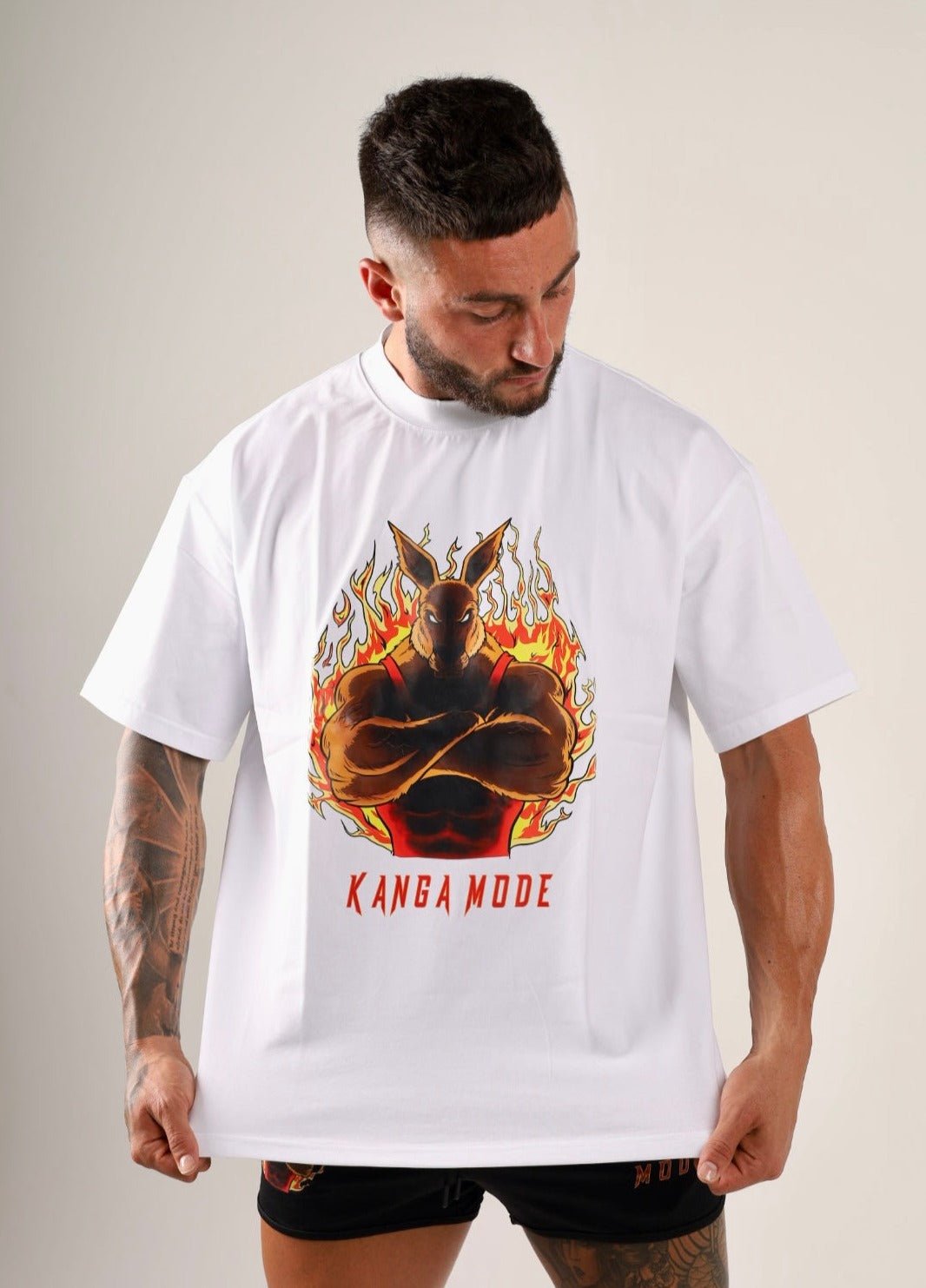 Kanga Mode Tee - White - GYMROOS