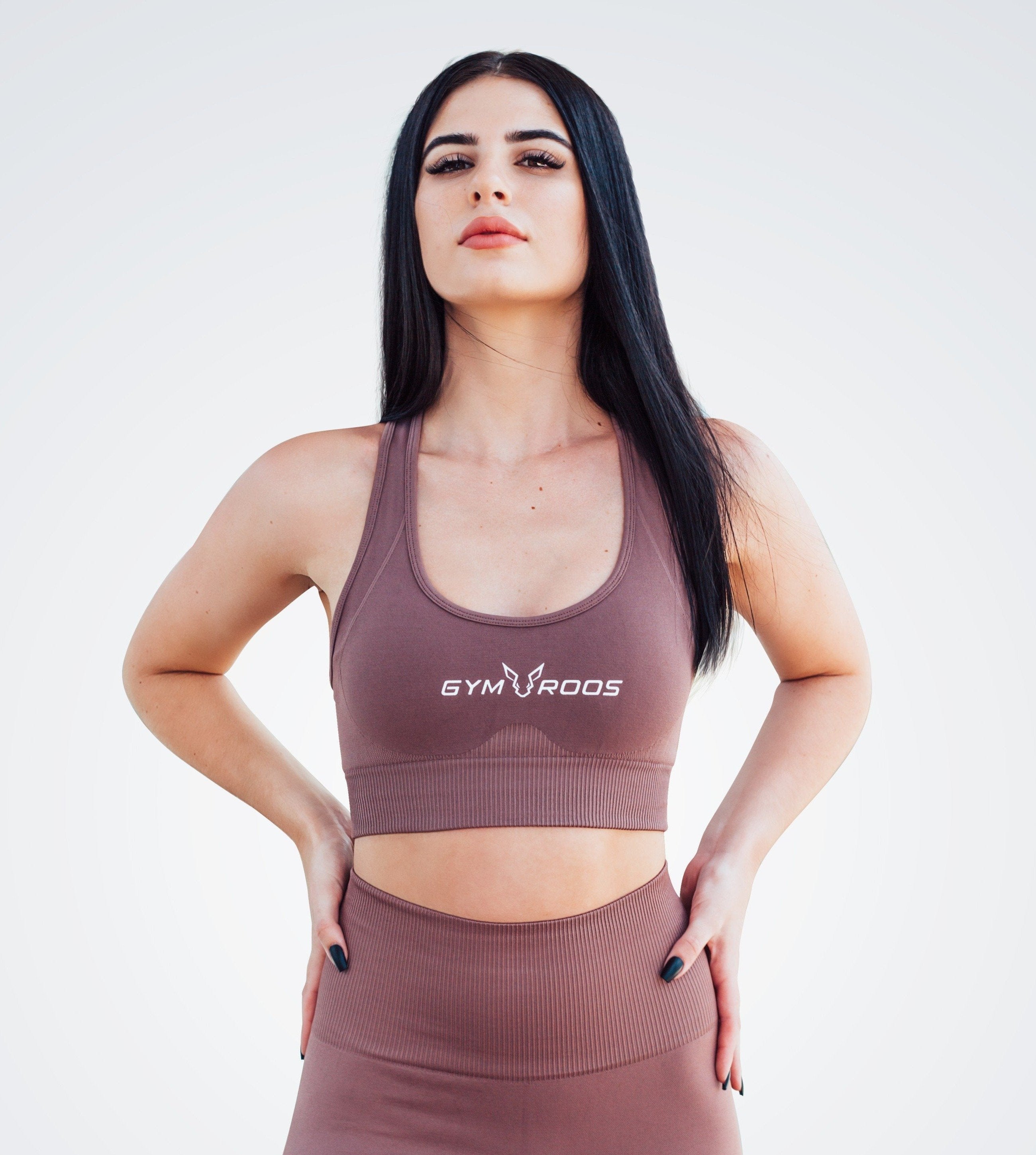 Luxe Sports Bra - Rosewood - GYMROOS