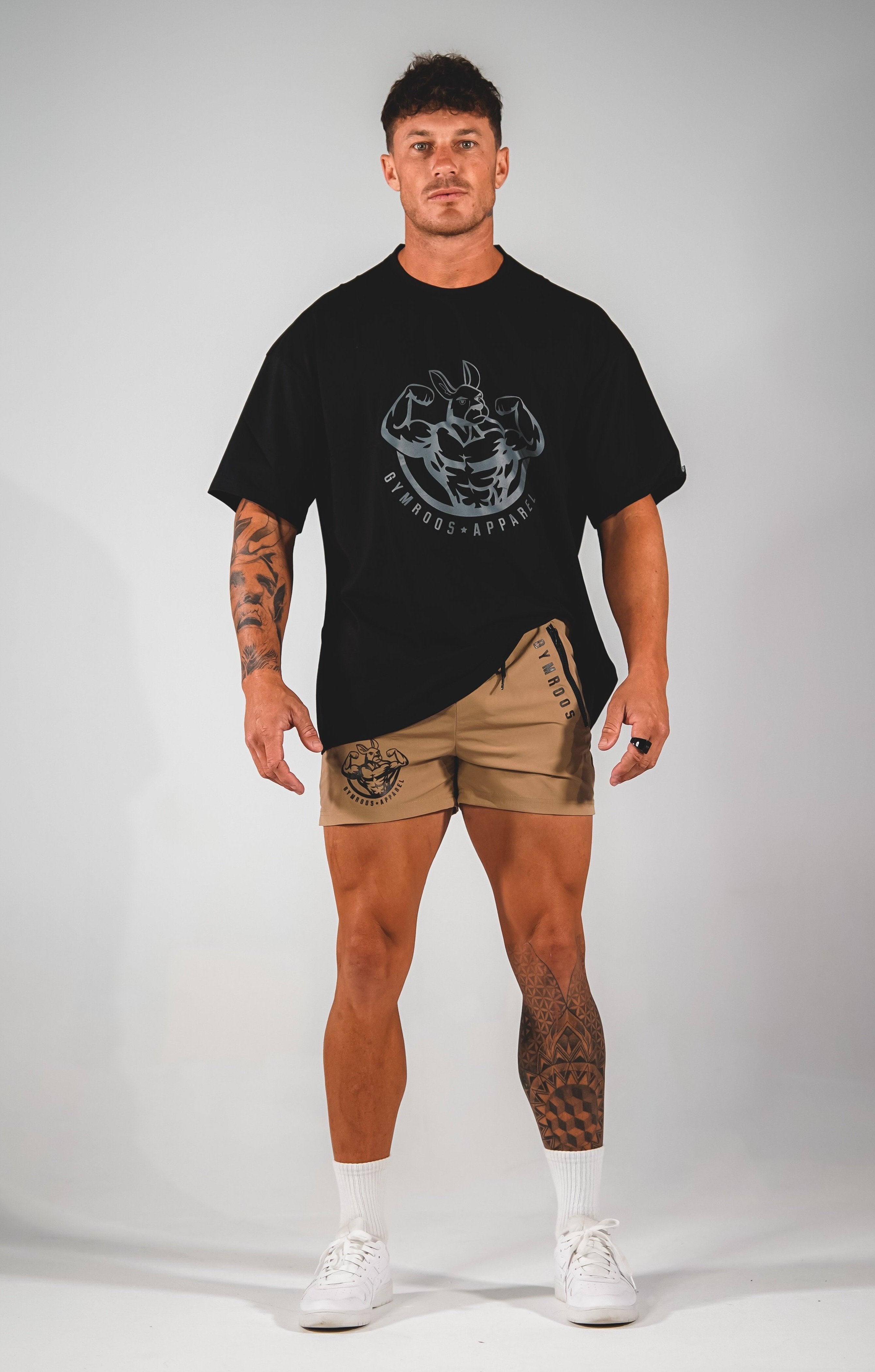 Roo Pump Tee - Black - GYMROOS