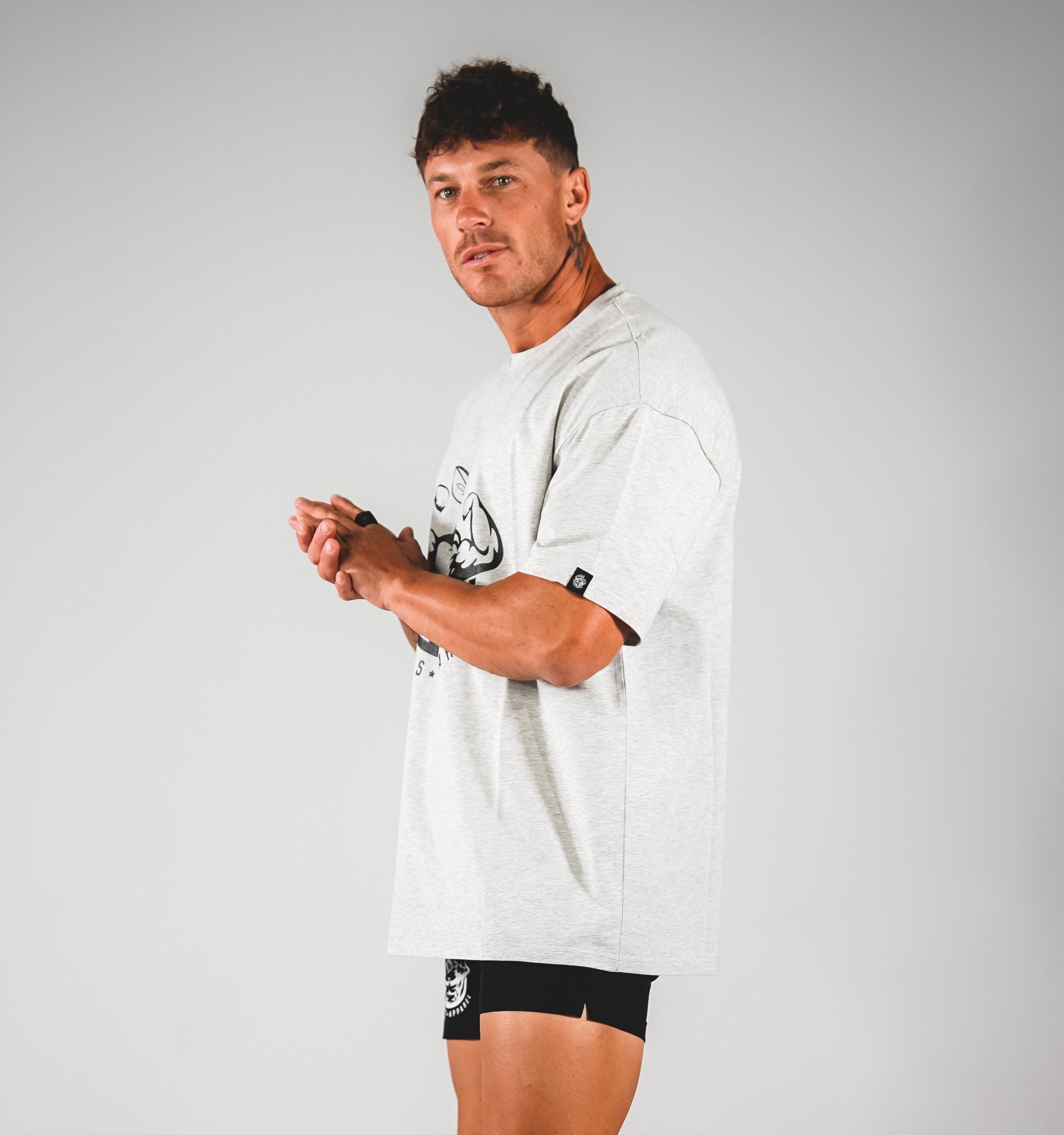 Roo Pump Tee - Grey - GYMROOS