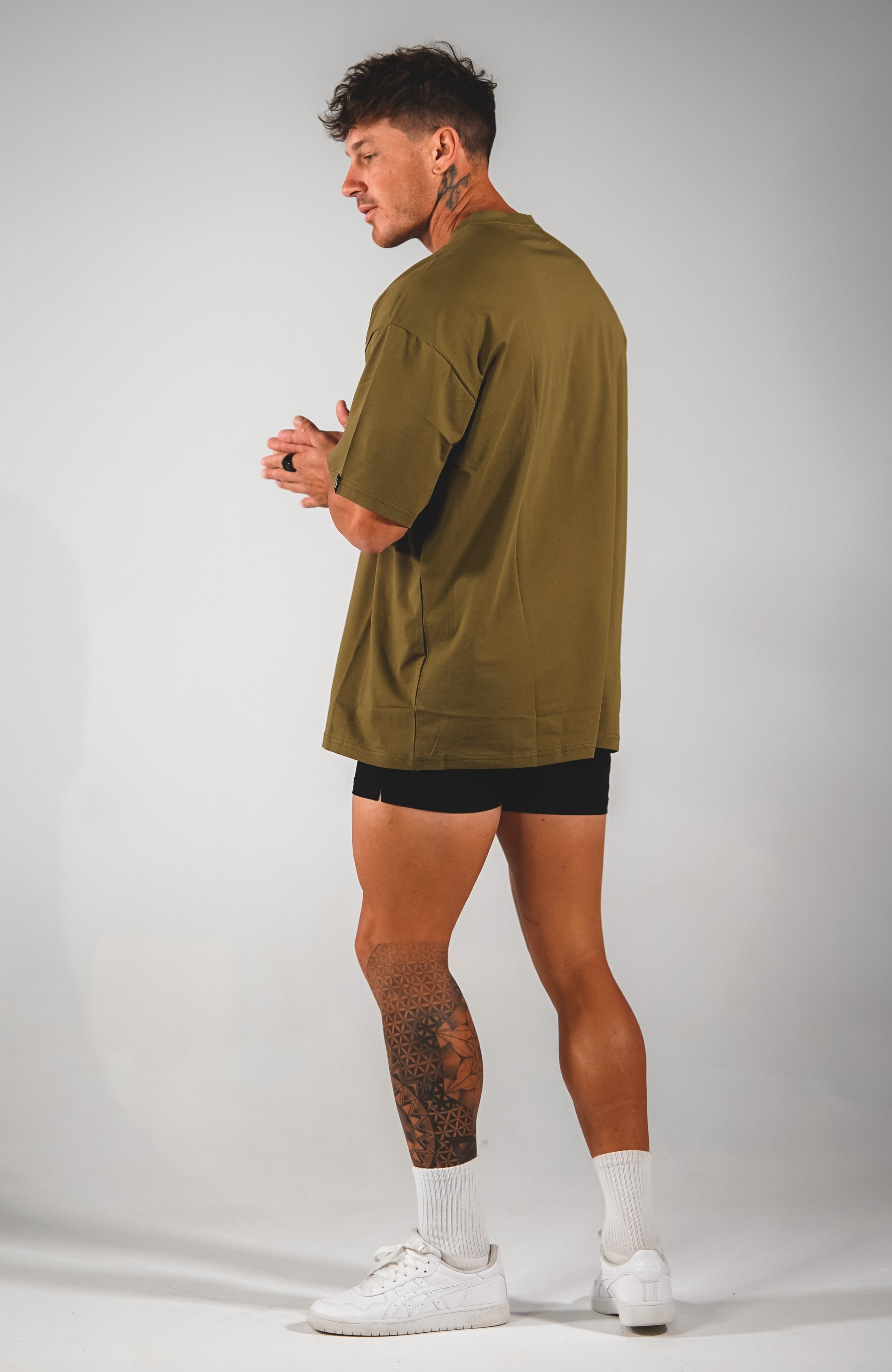 Roo Pump Tee - Olive - GYMROOS