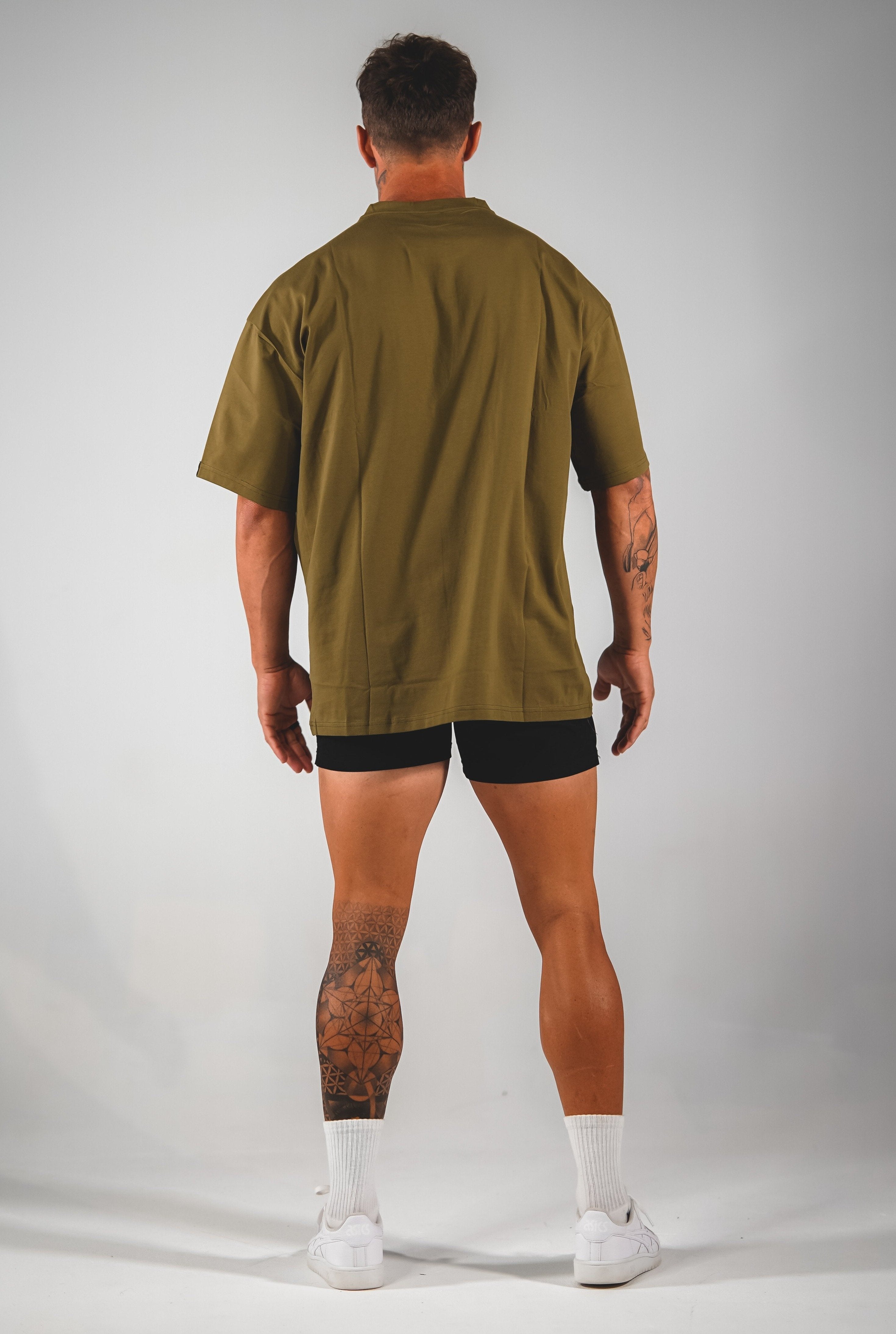 Roo Pump Tee - Olive - GYMROOS