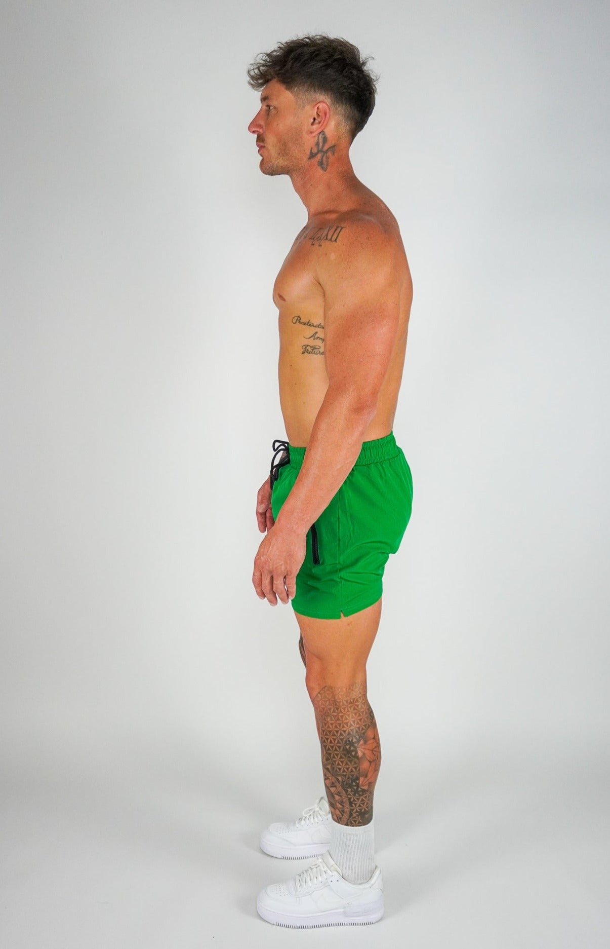 Roo Shorts - Green & Gold - GYMROOS