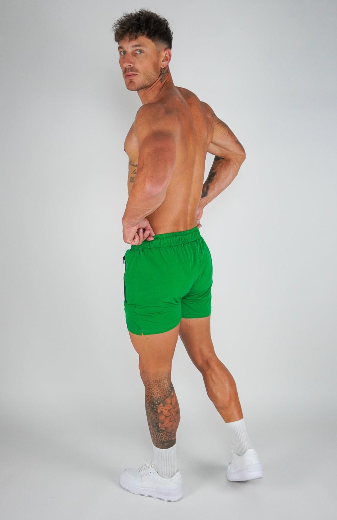 Roo Shorts - Green & Gold - GYMROOS