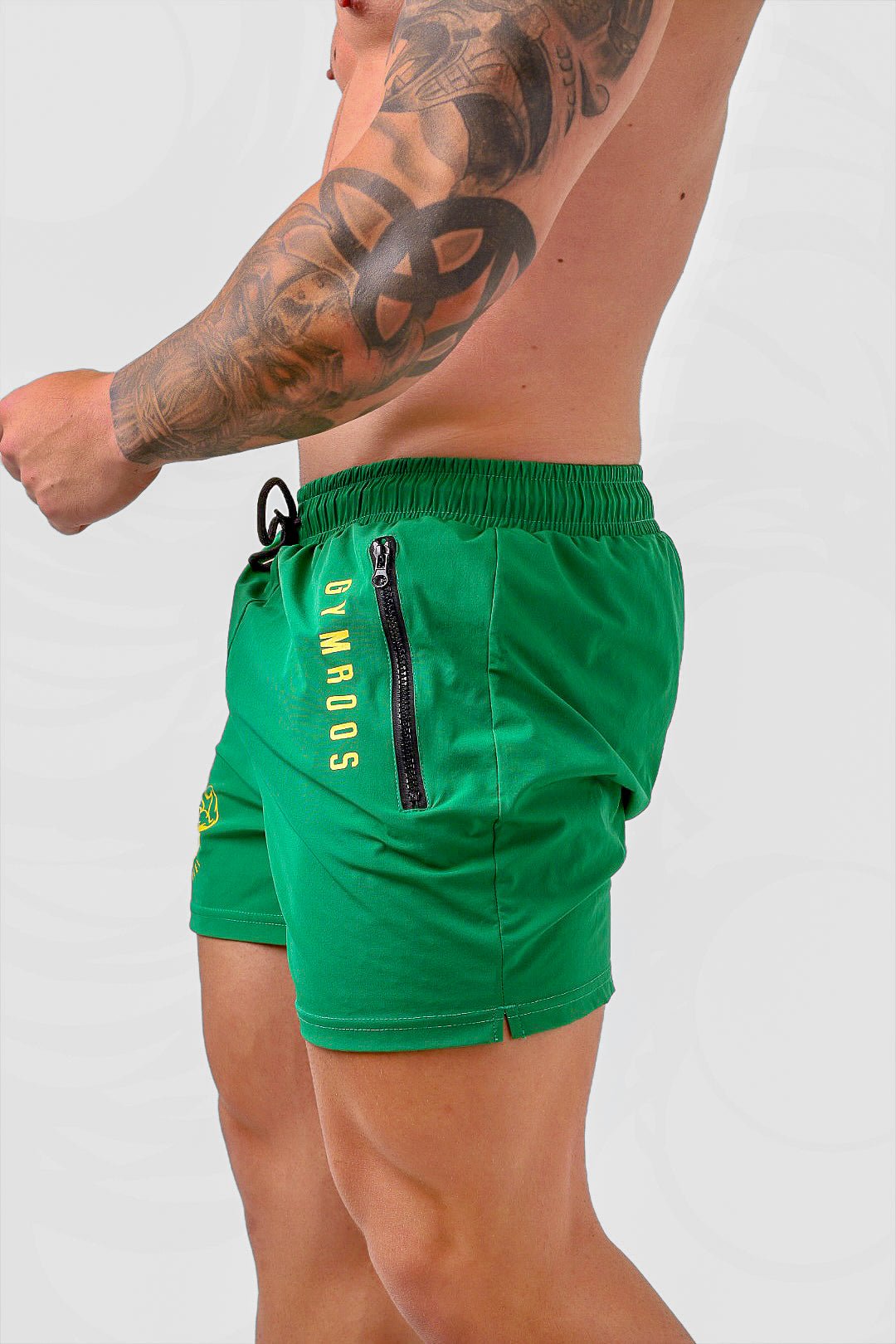 Roo Shorts - Green & Gold - GYMROOS