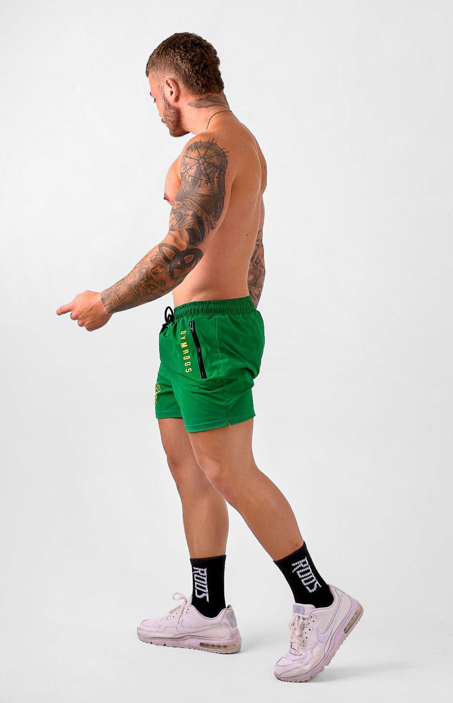 Roo Shorts - Green & Gold - GYMROOS