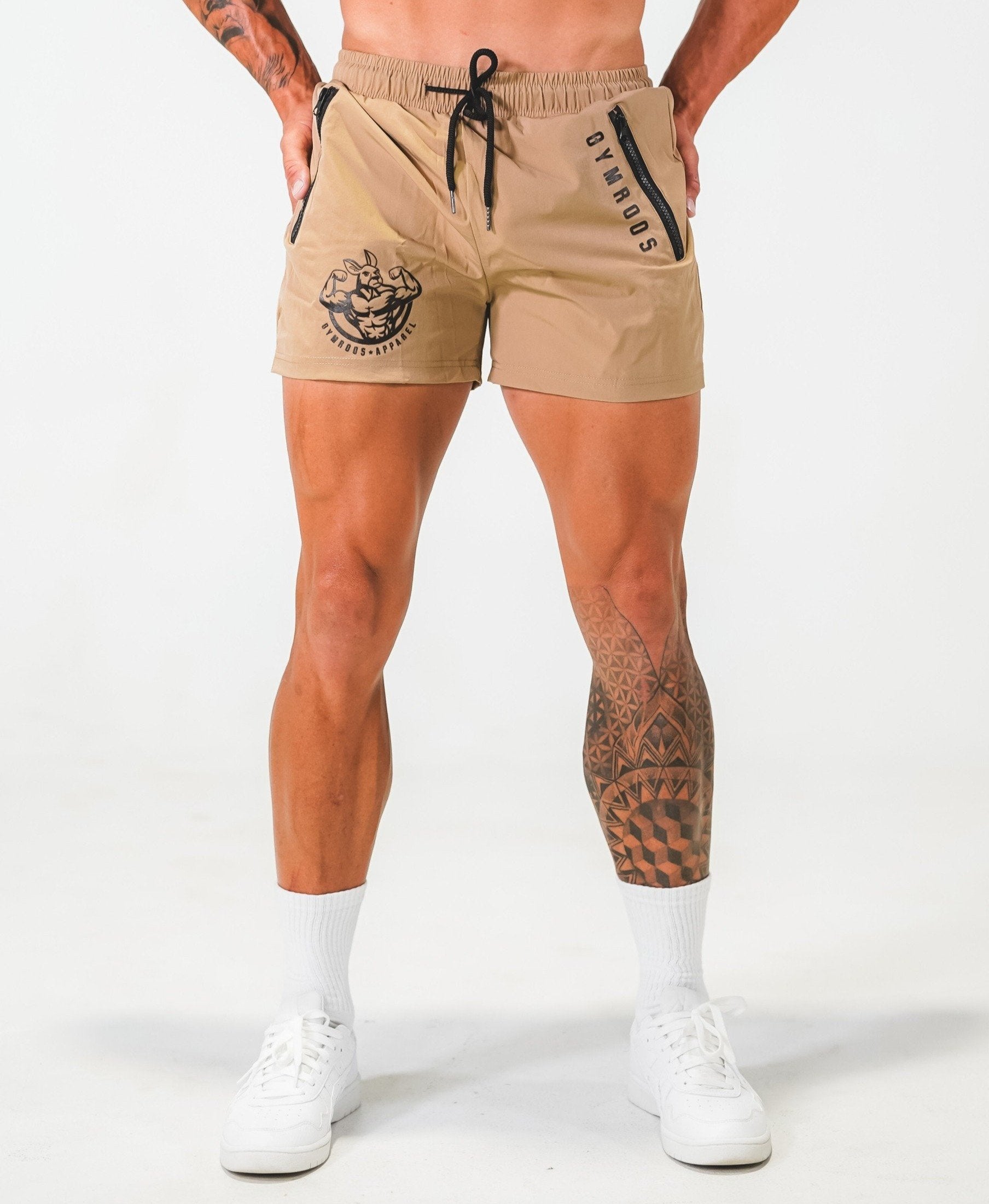 Roo Shorts - Khaki - GYMROOS