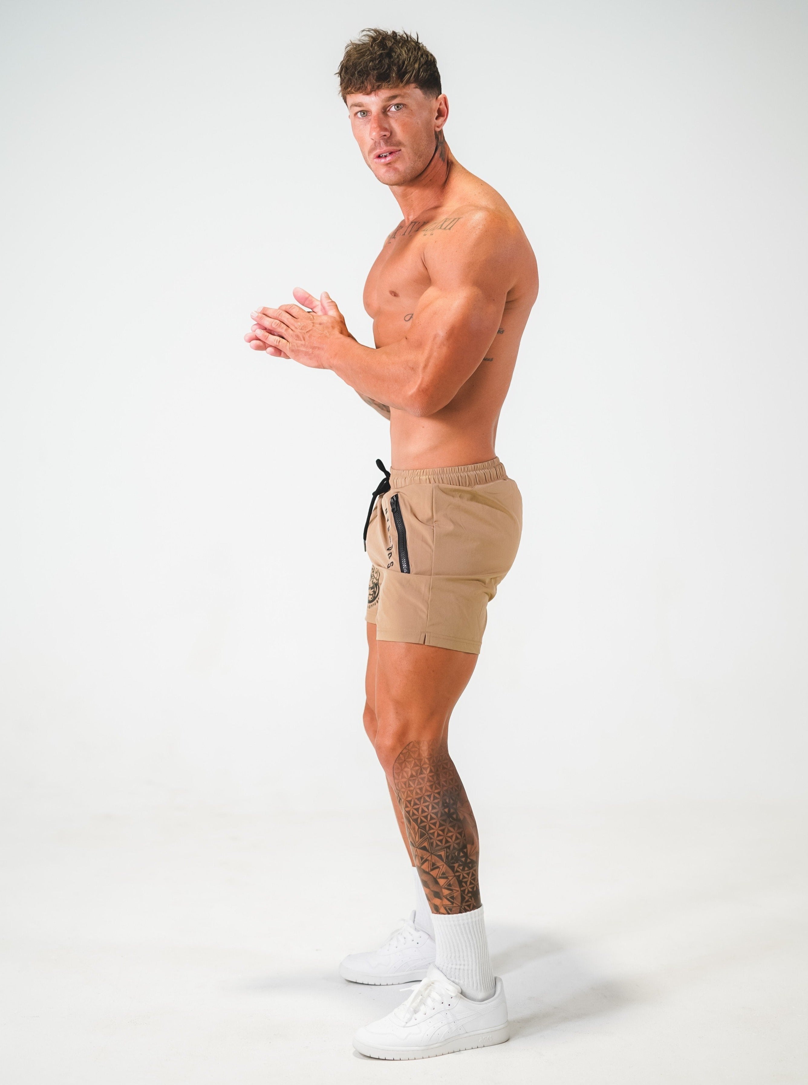 Roo Shorts - Khaki - GYMROOS