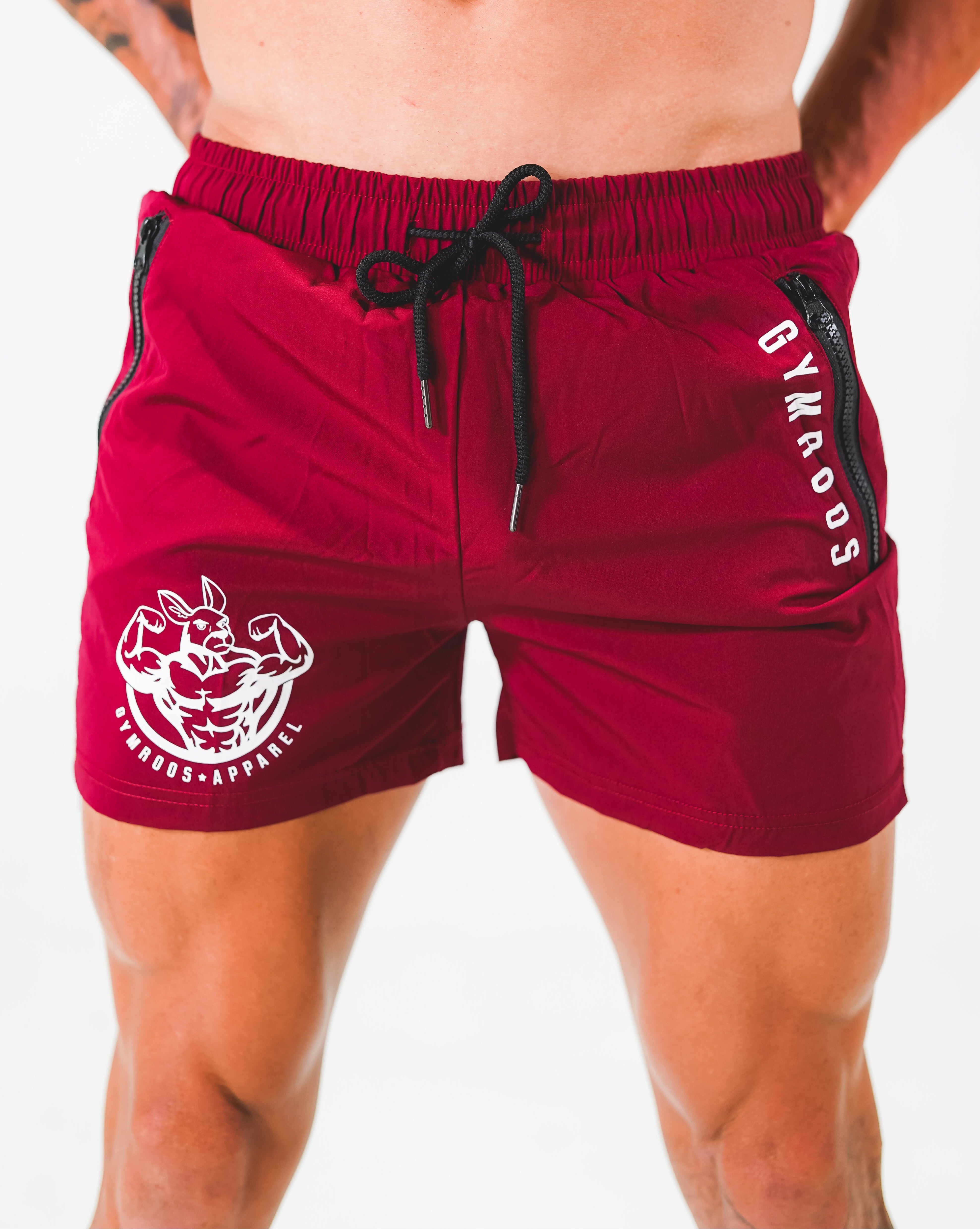 Roo Shorts - Maroon - GYMROOS