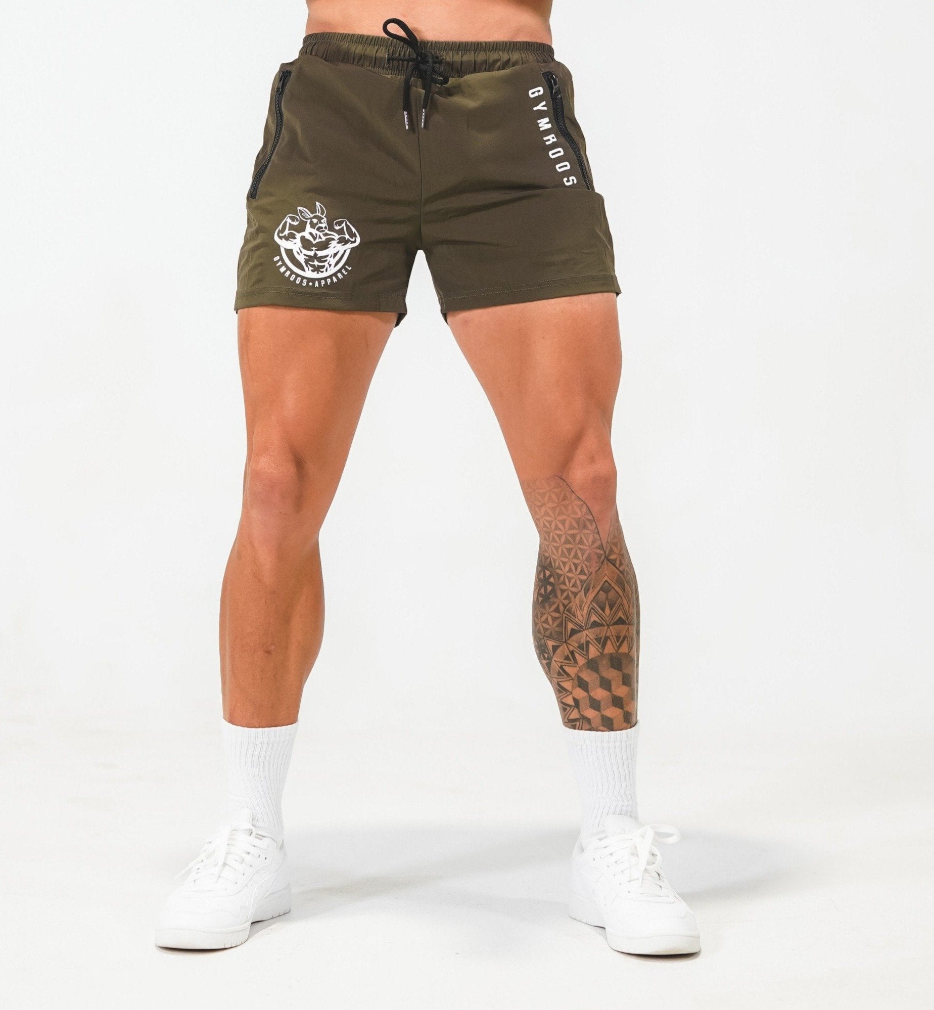 Roo Shorts - Olive - GYMROOS