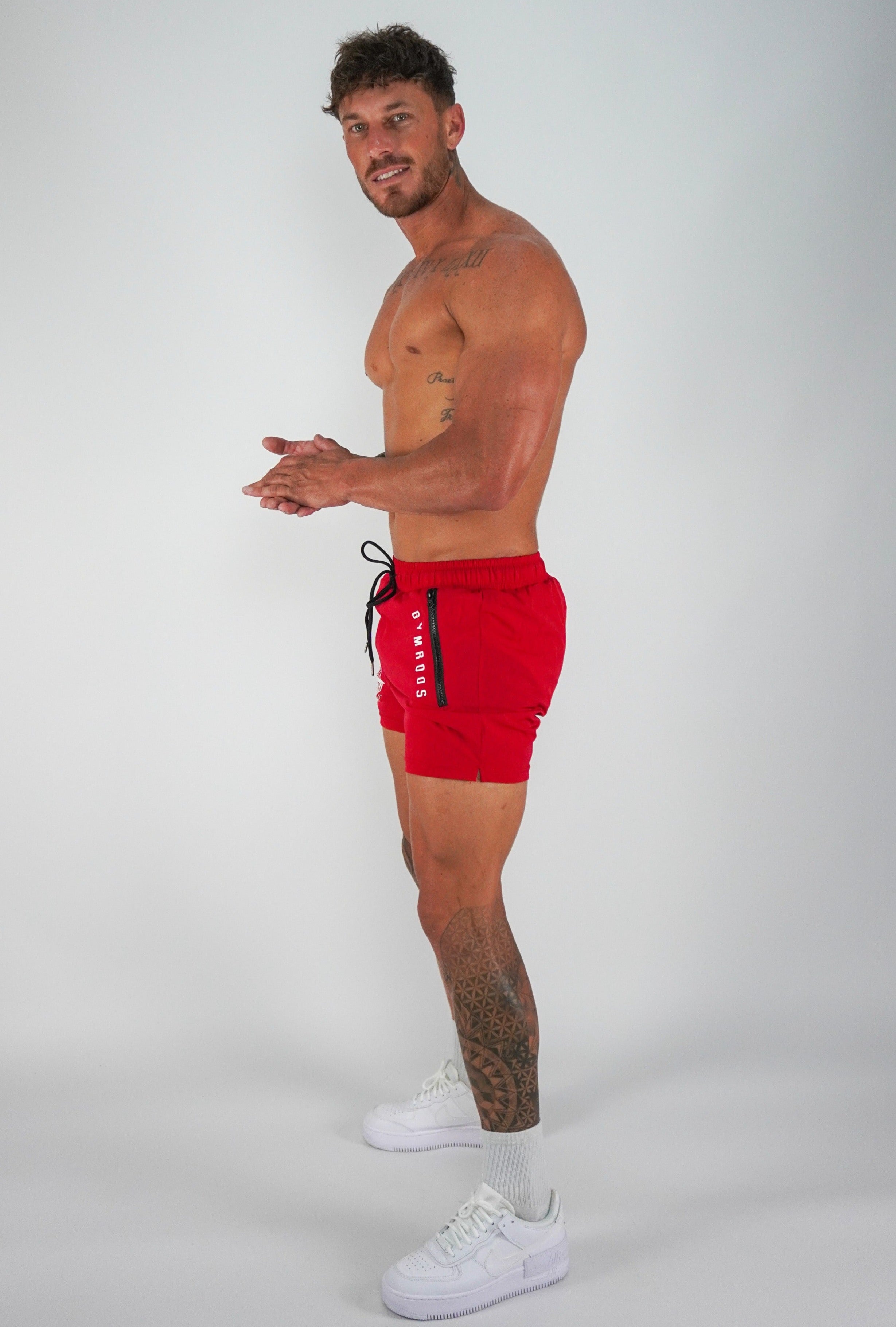 Roo Shorts - Red - GYMROOS