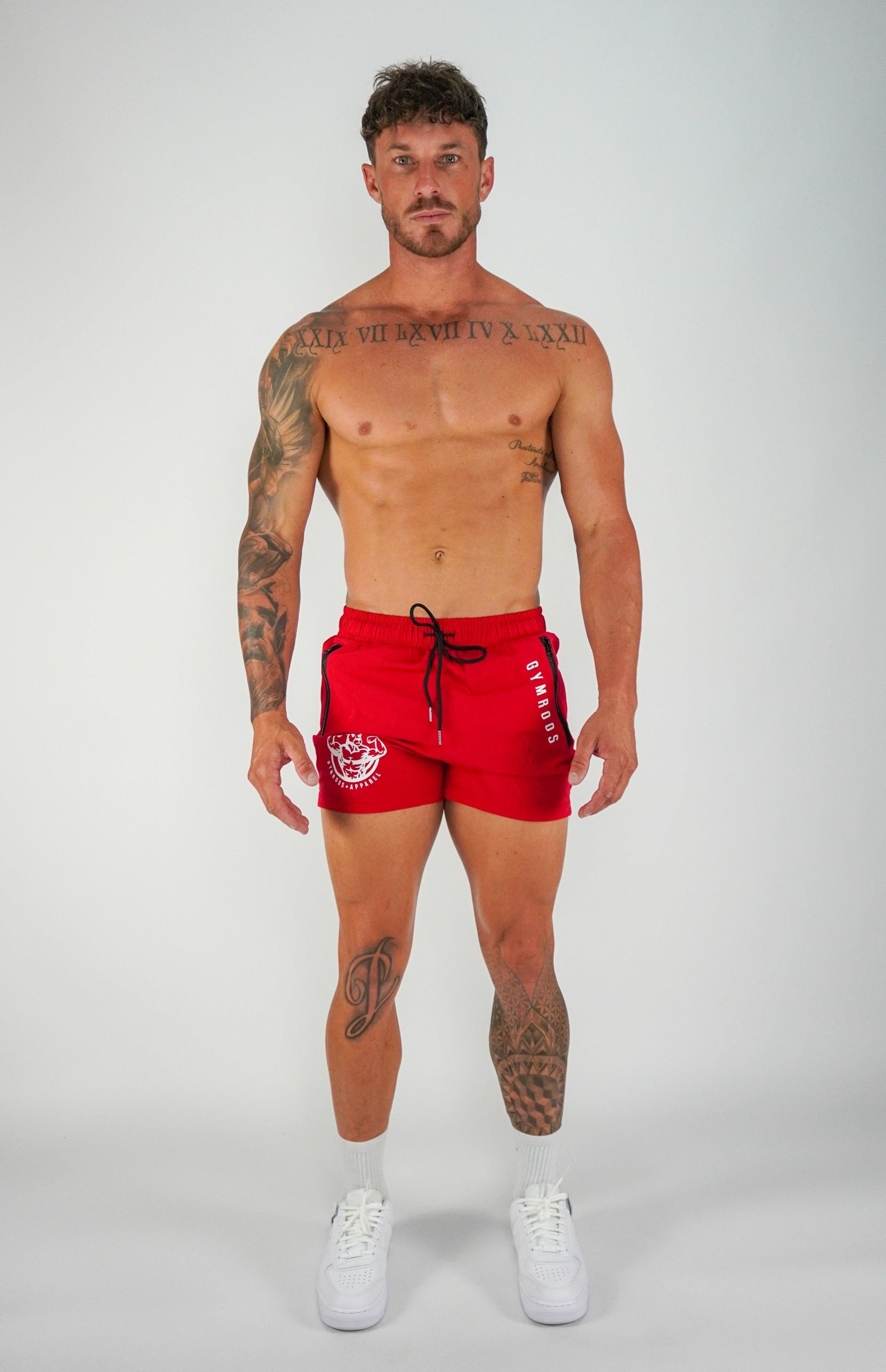 Roo Shorts - Red - GYMROOS