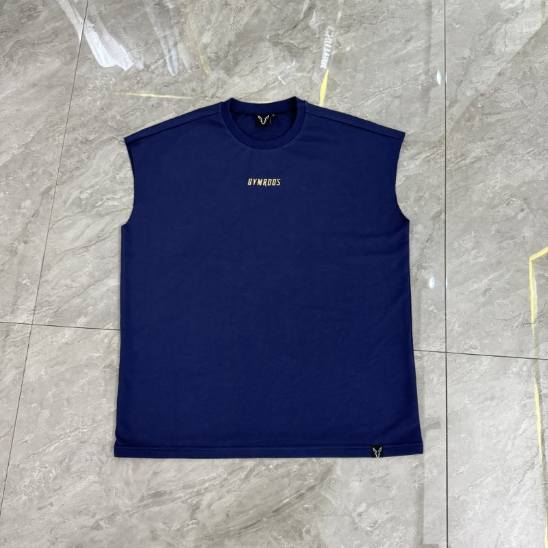 Culture Drop Shoulder Tank - Navy