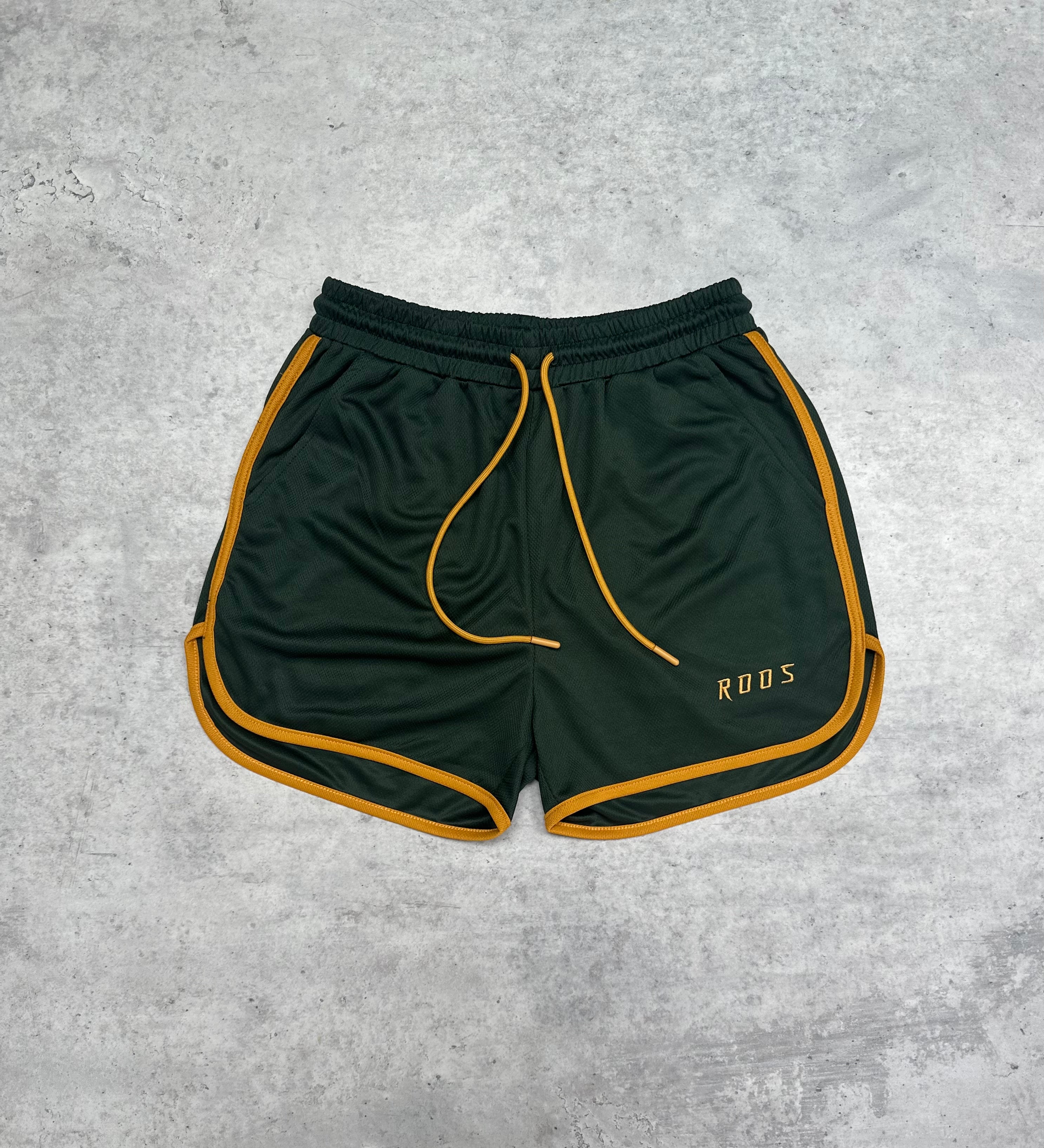 Retro Shorts Green Gold