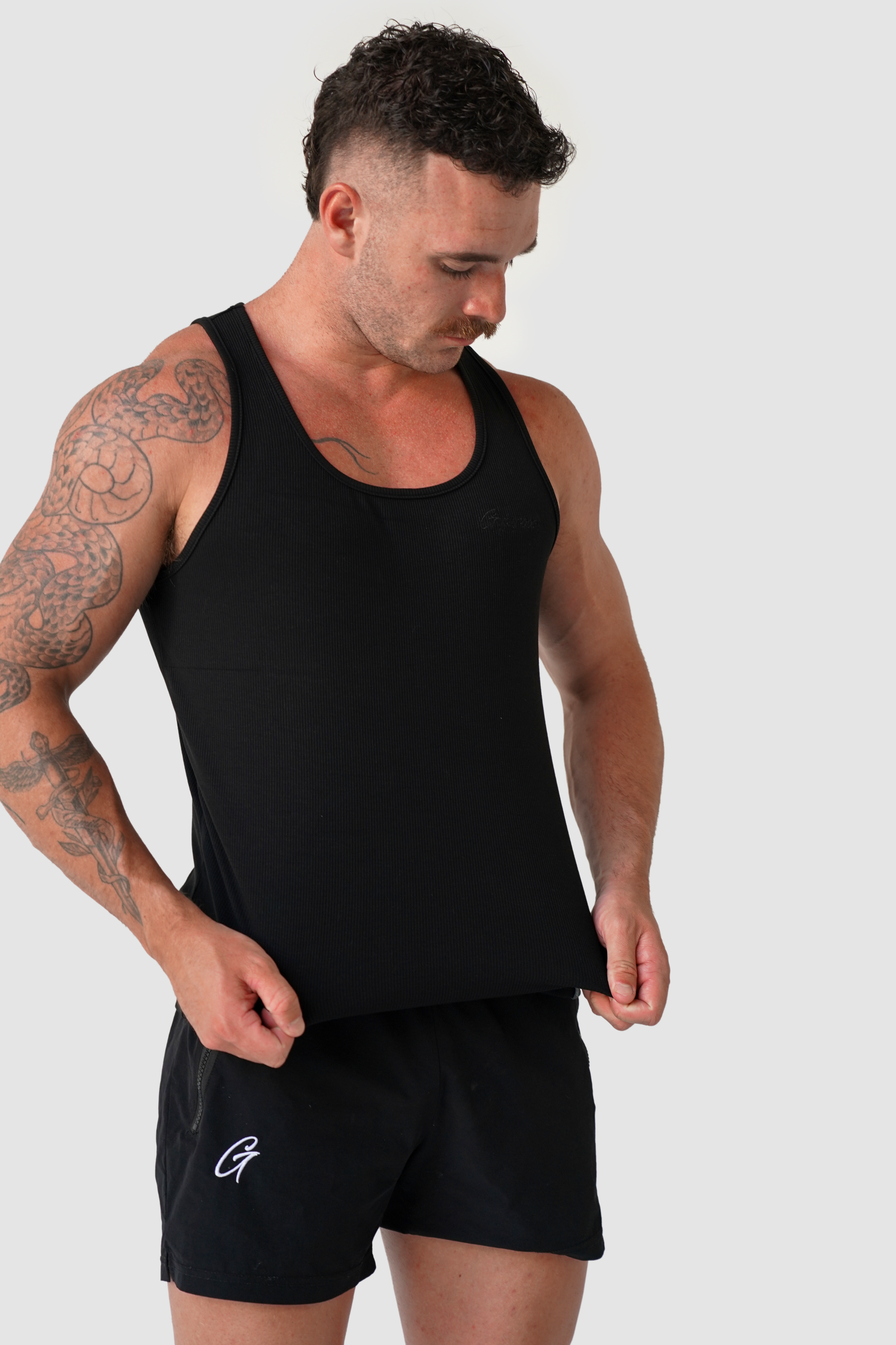 Ribbed Tank - Black