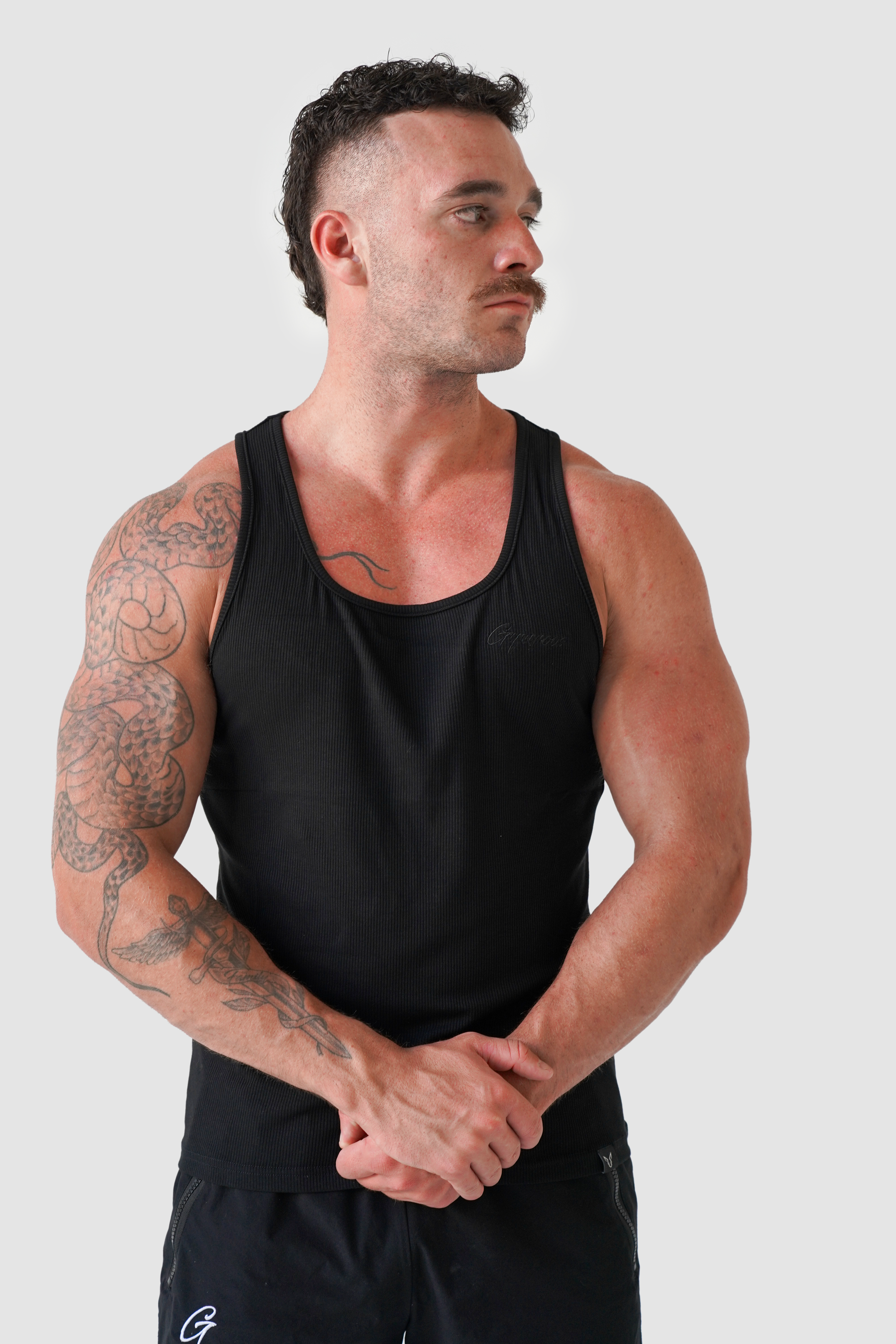 Ribbed Tank - Black