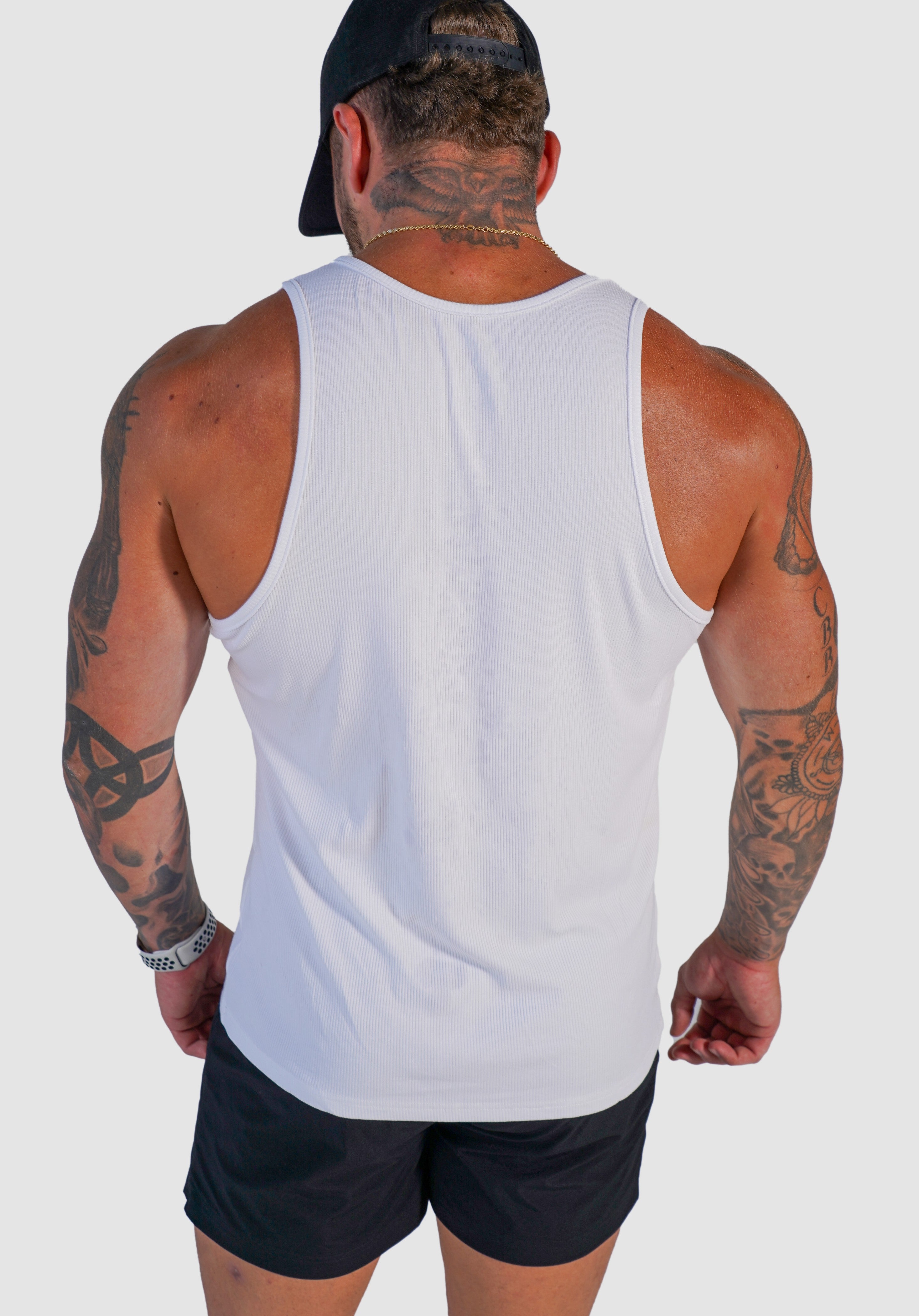 Ribbed Tank - White