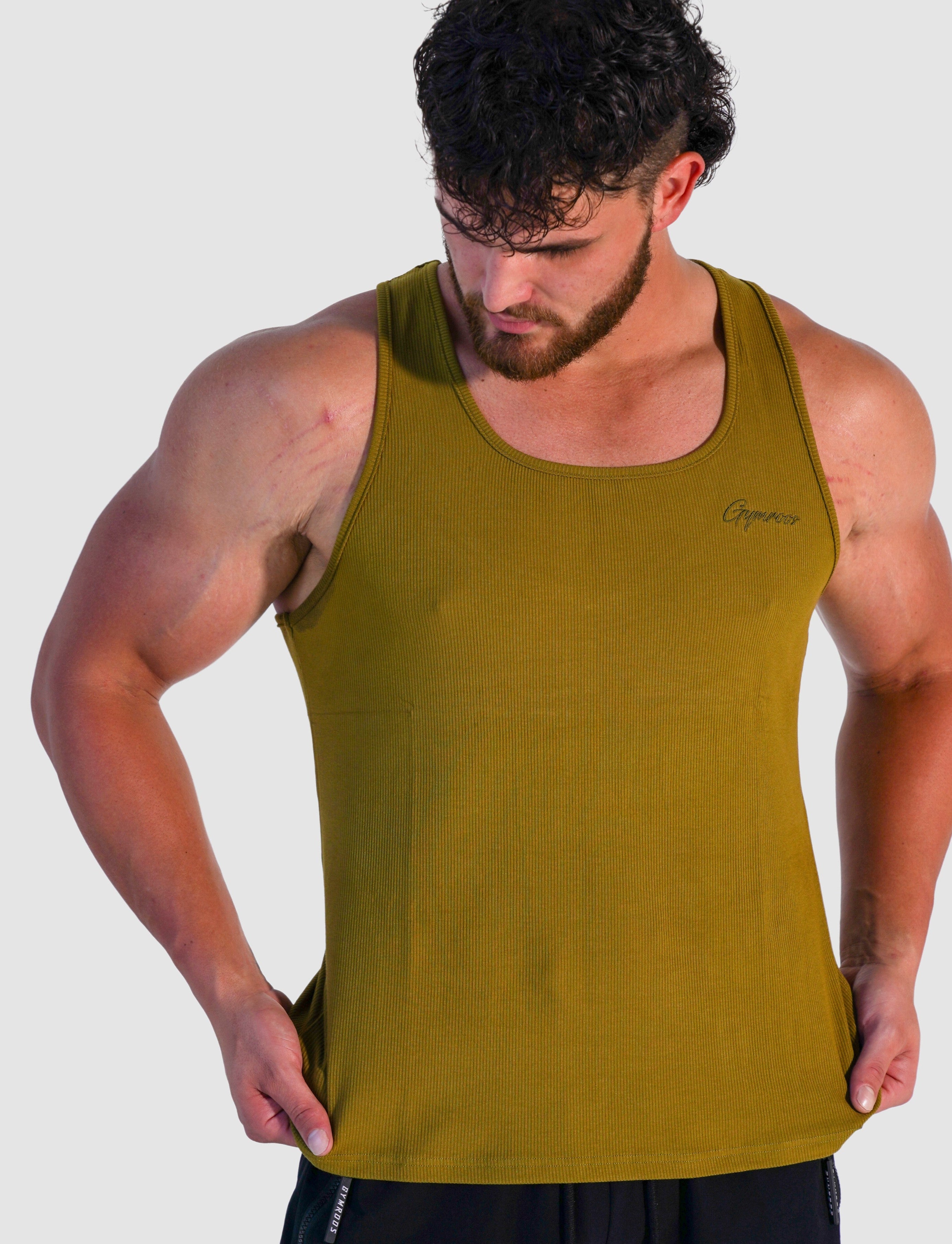 Ribbed Tank - Olive