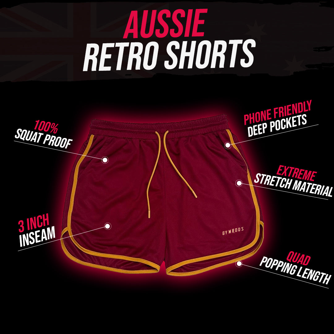 Retro Shorts - Maroon