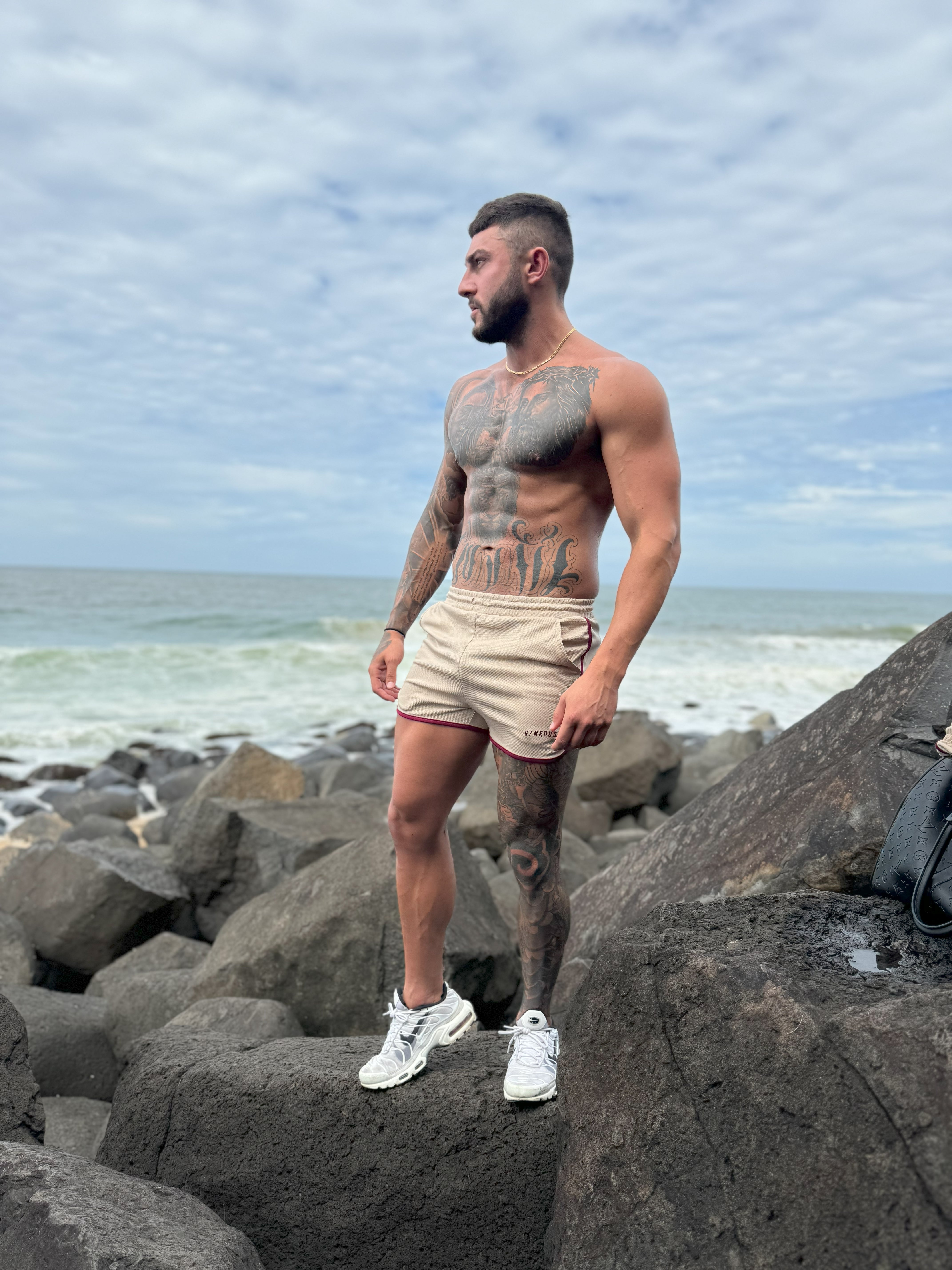 Retro Shorts - Beige