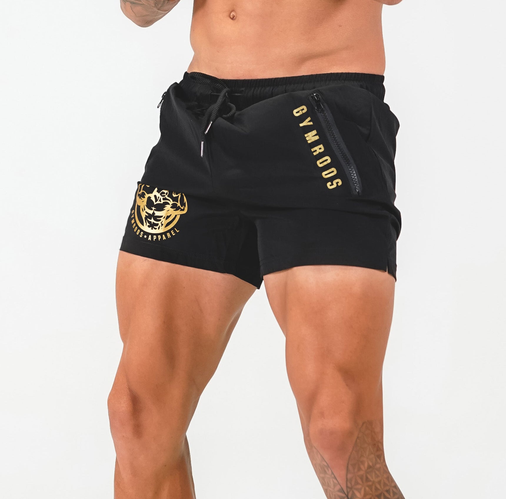Roo Shorts - Black & Gold