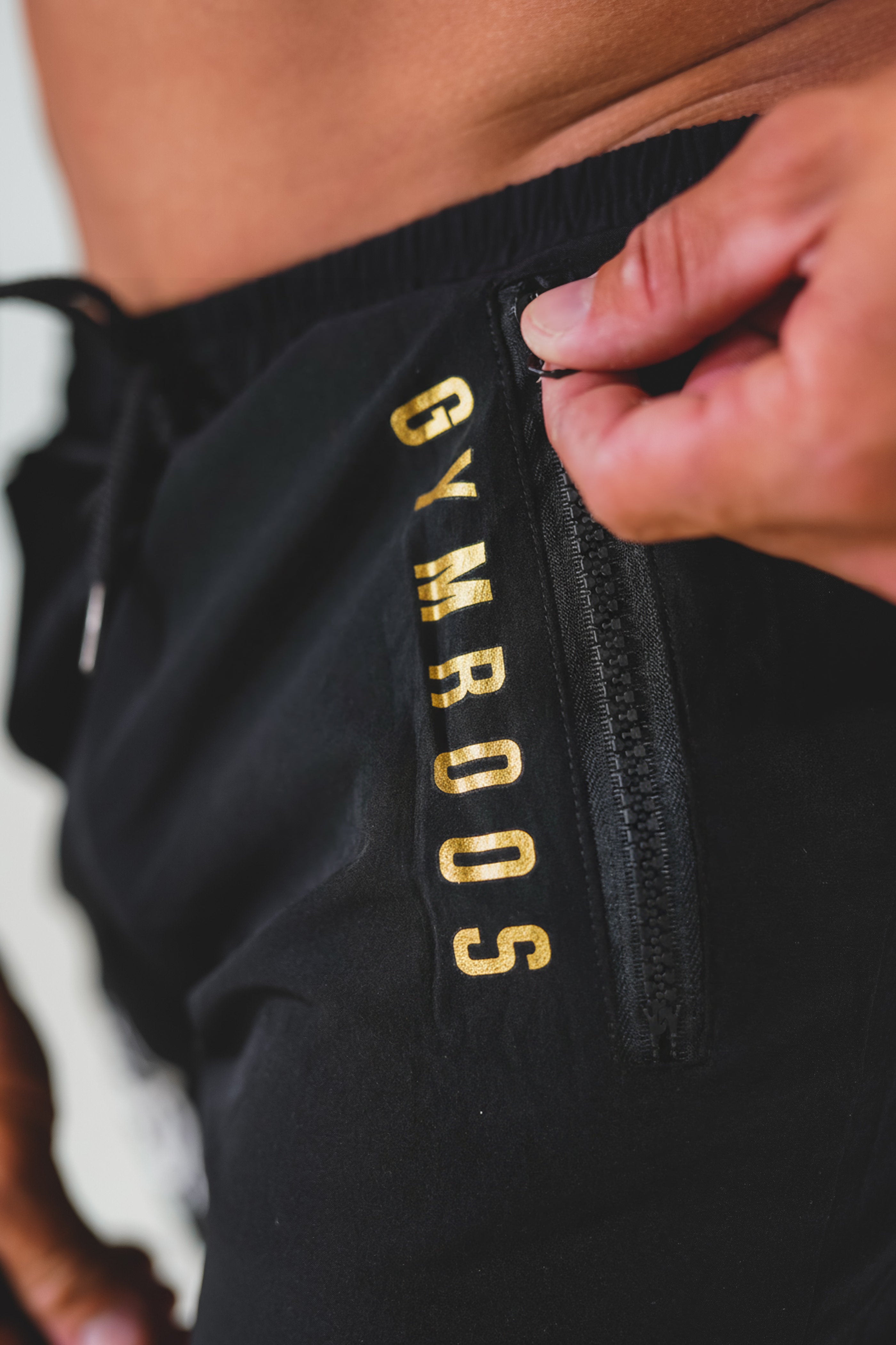 Roo Shorts - Black & Gold