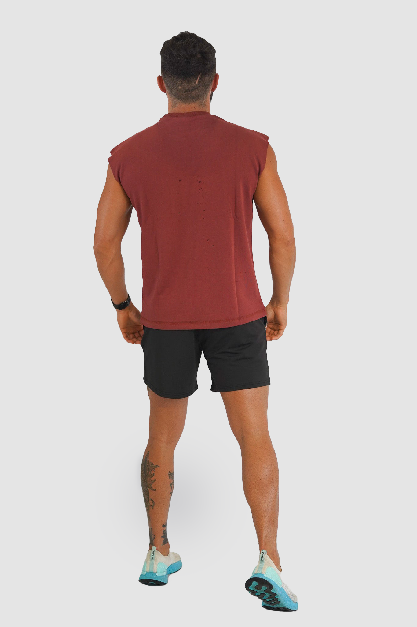 Culture Drop Shoulder Tank - Burgundy