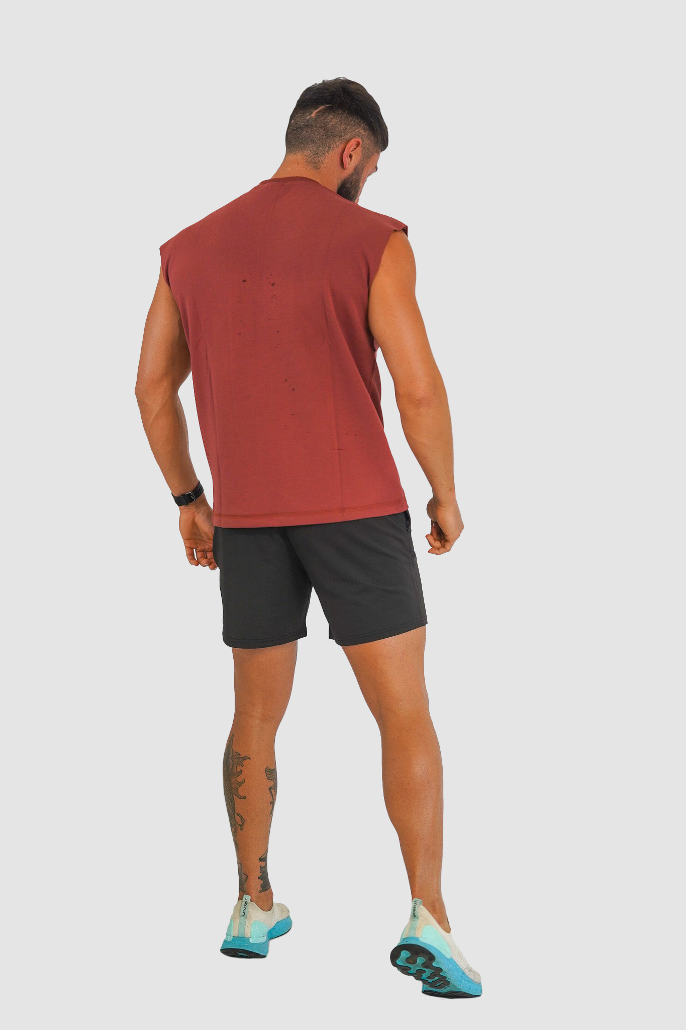 Culture Drop Shoulder Tank - Burgundy